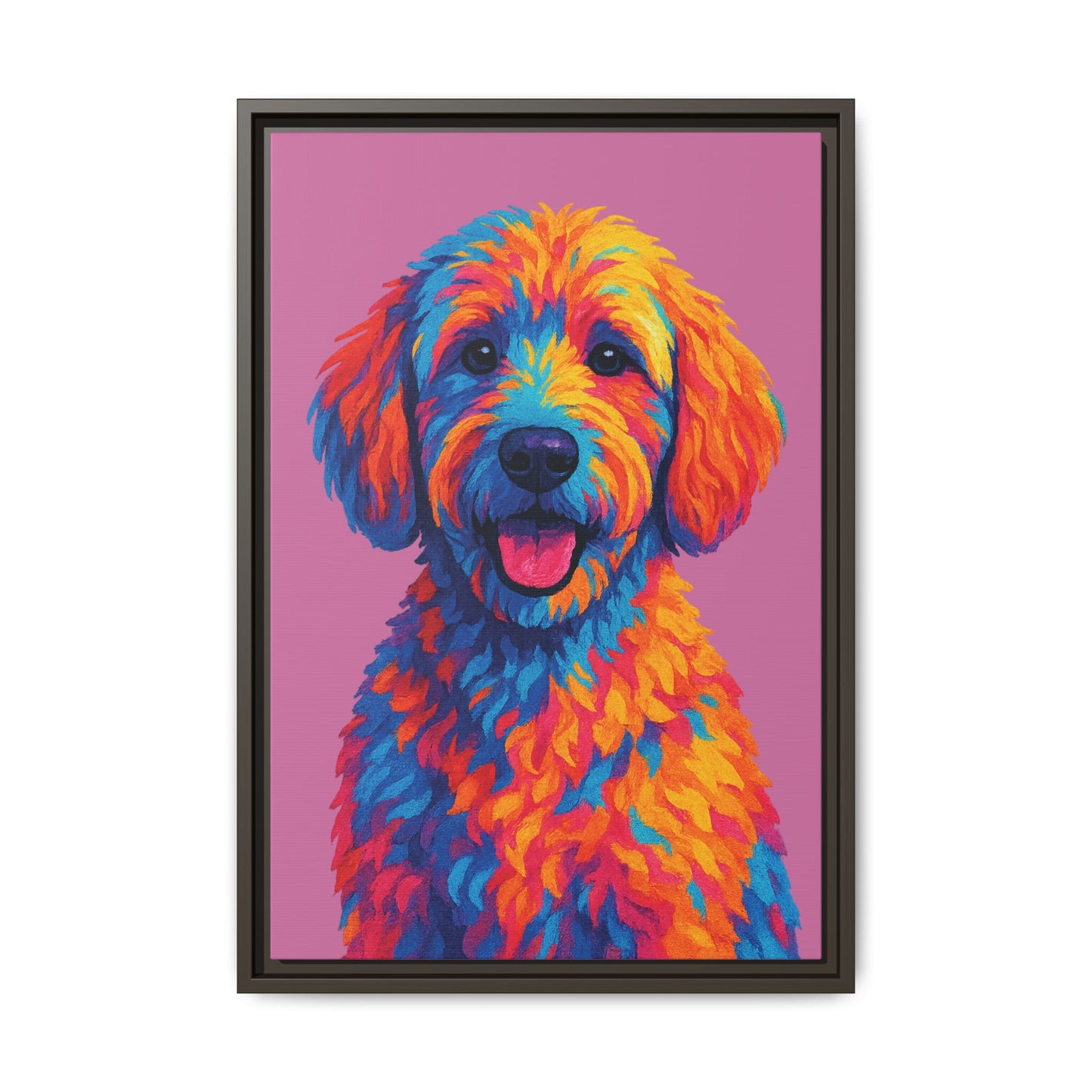 Matte Canvas, Framed (Multi-color) - The Pup Factory - Azalea Goldendoodle