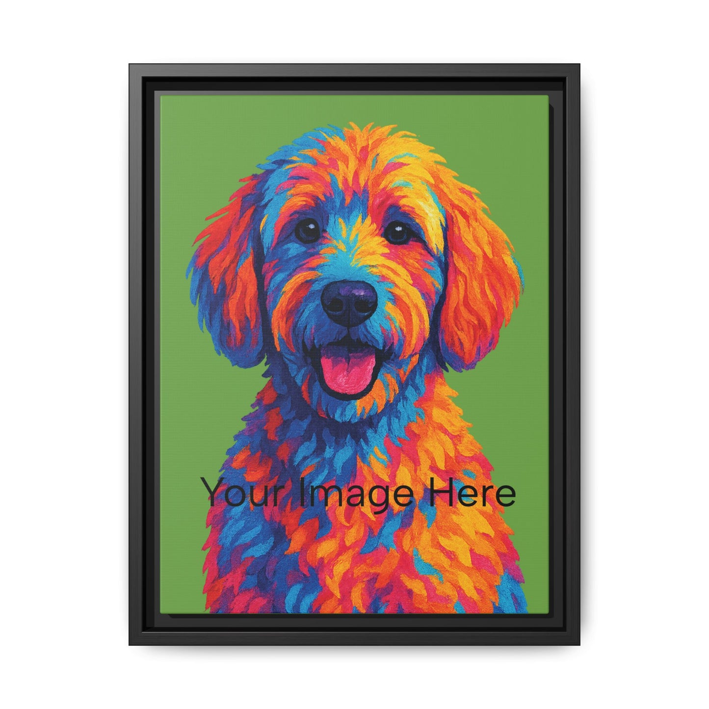 Personalized - Matte Canvas, Framed (Multi-color) - The Pup Factory - Custom Image