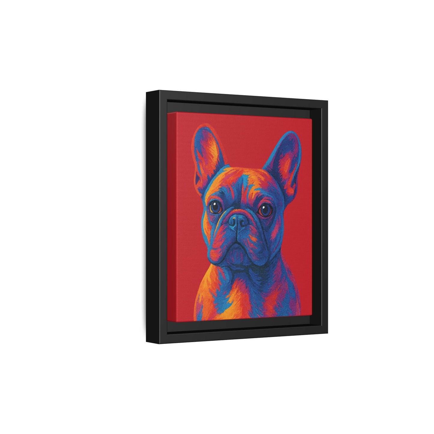Matte Canvas, Framed (Multi-color) - The Pup Factory - Red Frenchie