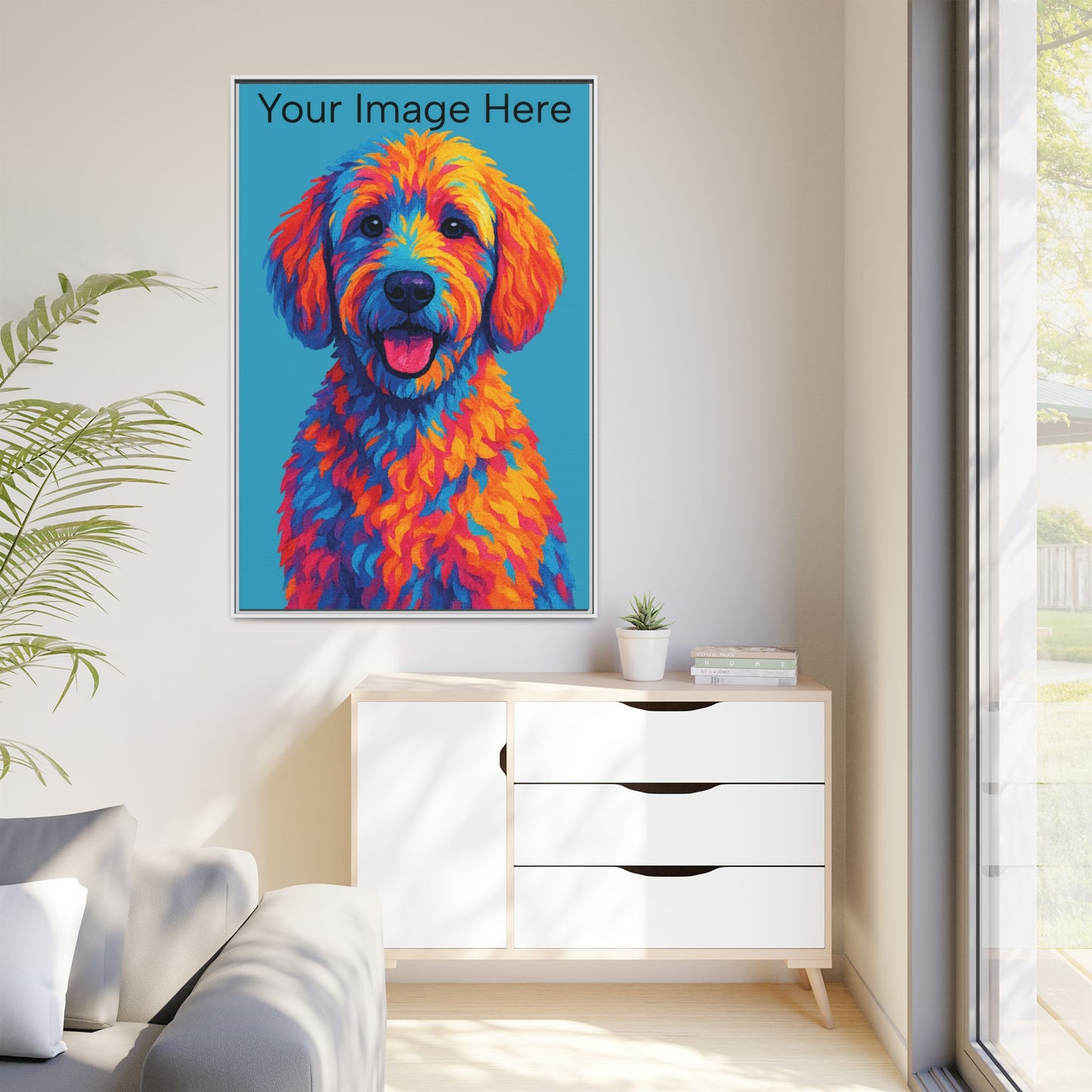 Personalized - Matte Canvas, Framed (Multi-color) - The Pup Factory - Custom Image