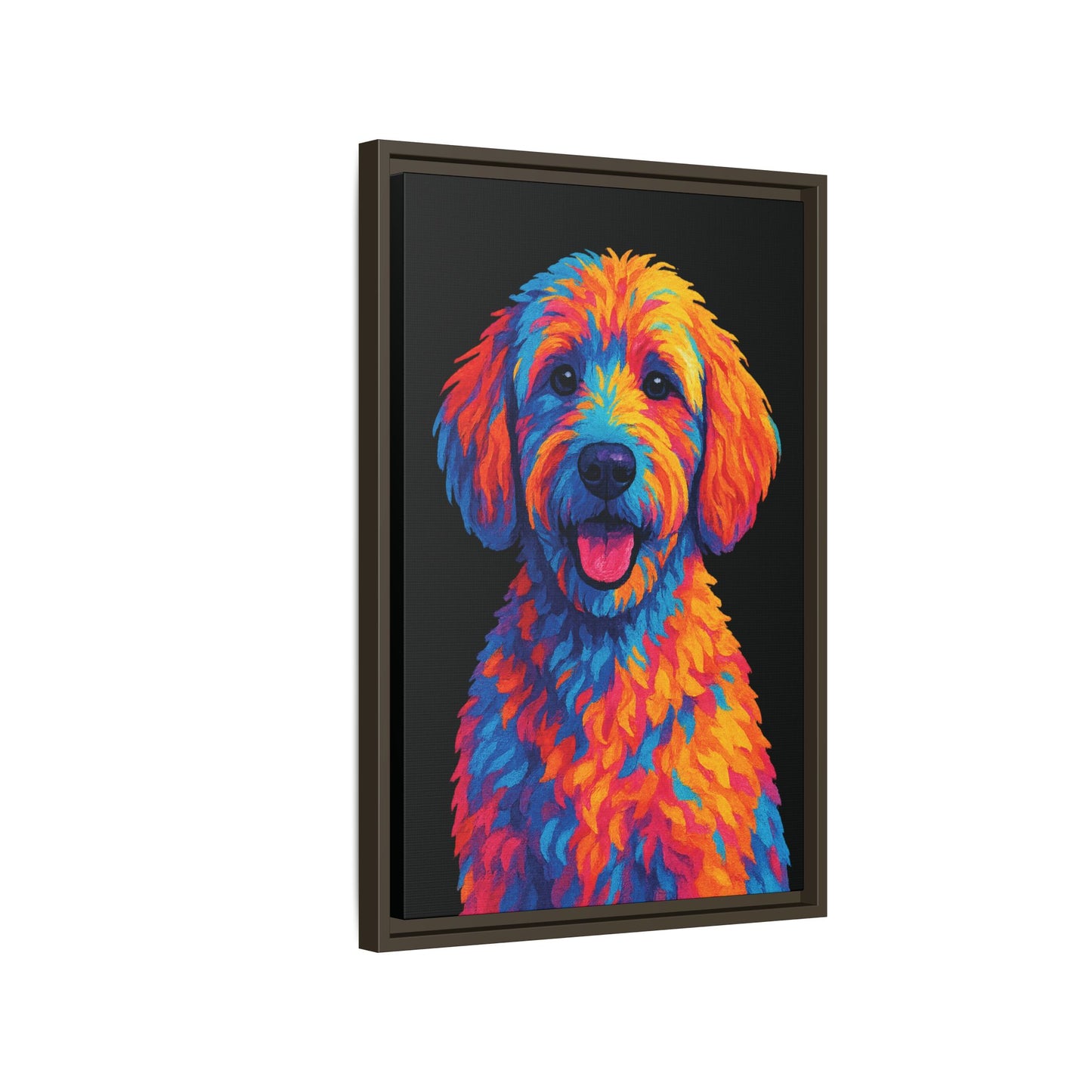 Matte Canvas, Framed (Multi-color) - The Pup Factory - Black Goldendoodle