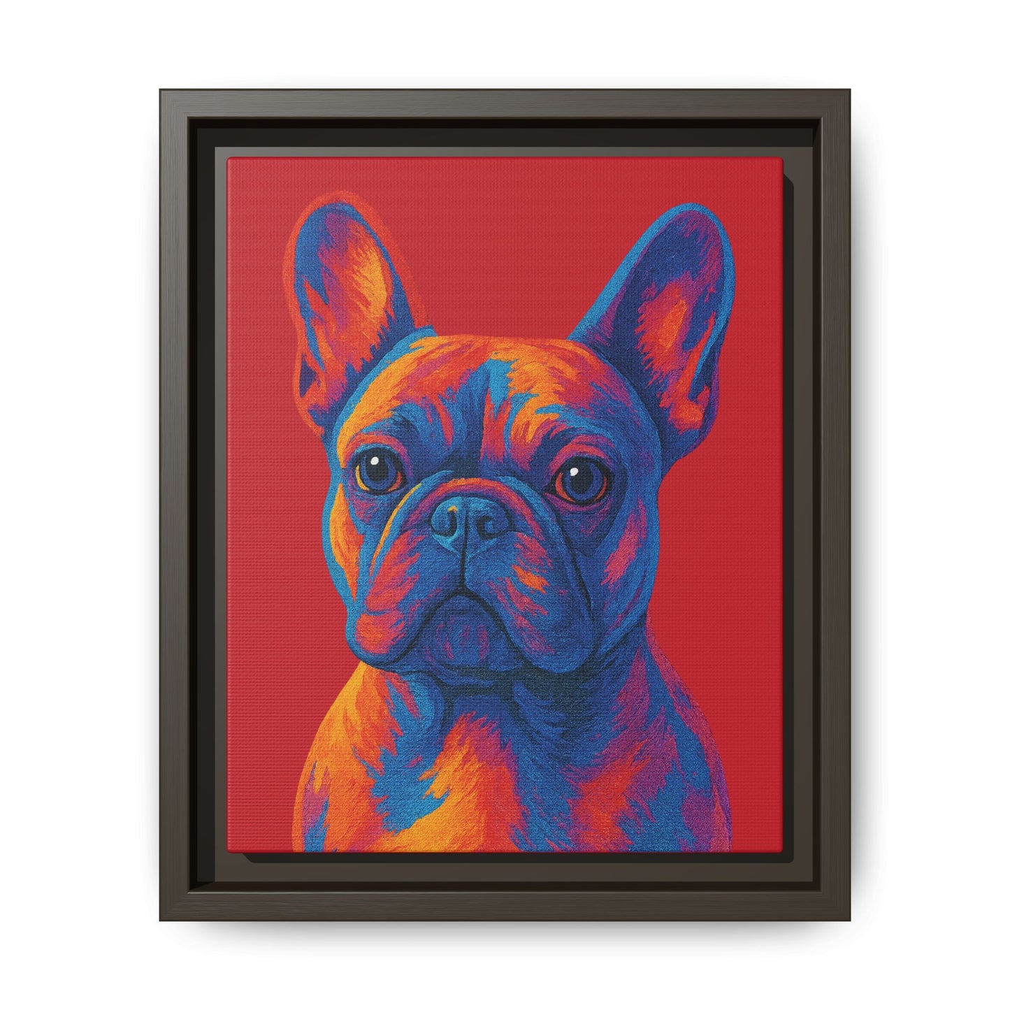 Matte Canvas, Framed (Multi-color) - The Pup Factory - Red Frenchie