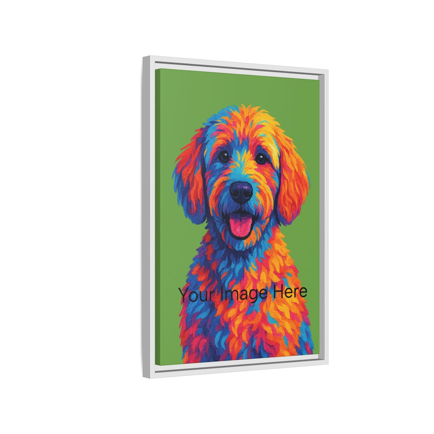 Personalized - Matte Canvas, Framed (Multi-color) - The Pup Factory - Custom Image