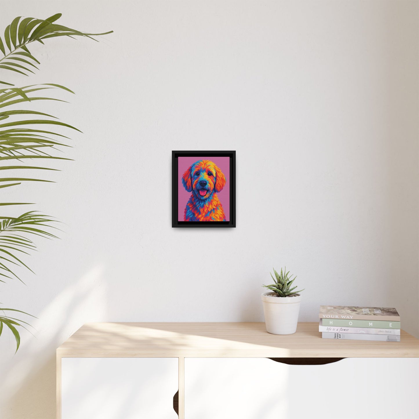 Matte Canvas, Framed (Multi-color) - The Pup Factory - Azalea Goldendoodle