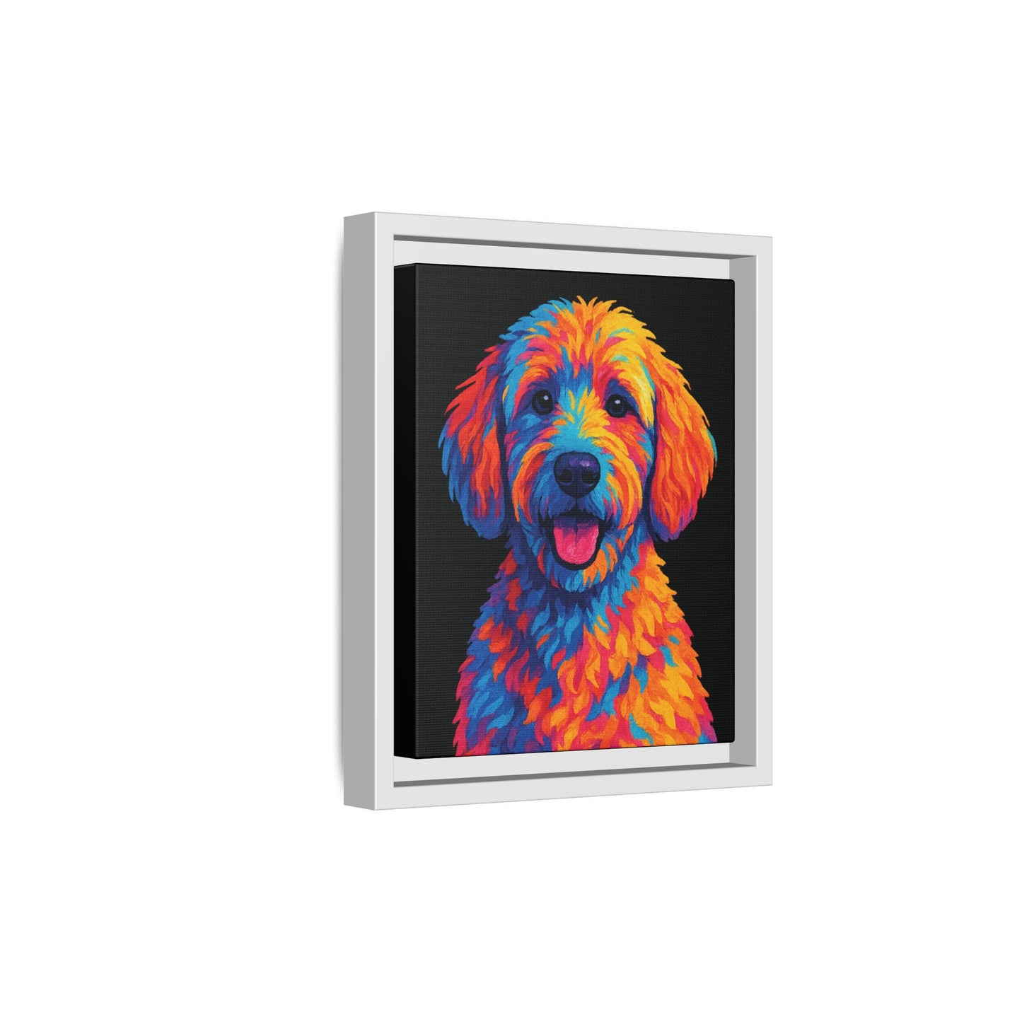 Matte Canvas, Framed (Multi-color) - The Pup Factory - Black Goldendoodle