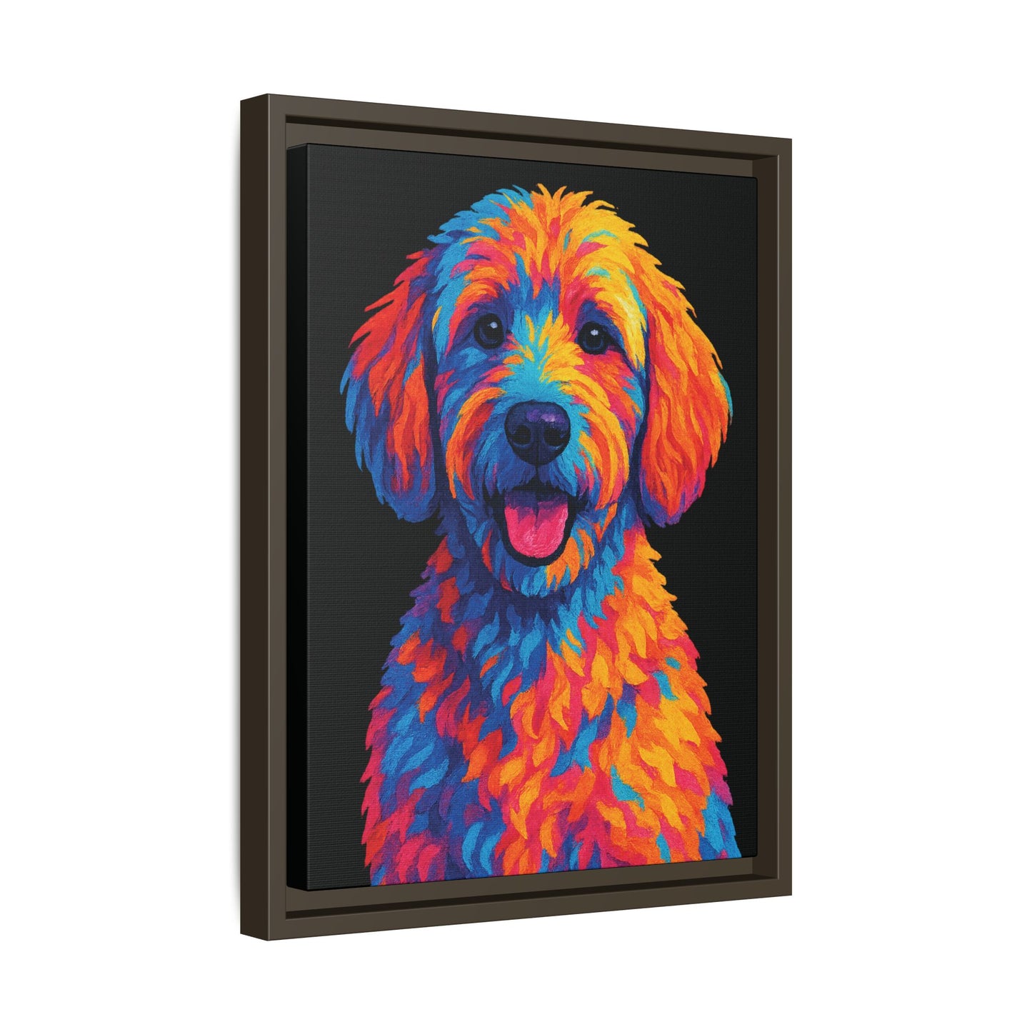 Matte Canvas, Framed (Multi-color) - The Pup Factory - Black Goldendoodle