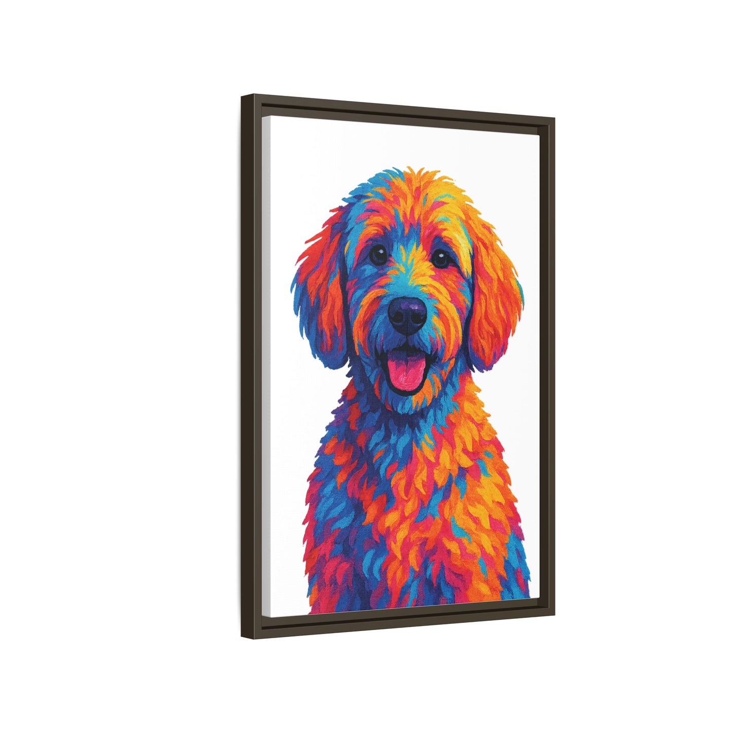Matte Canvas, Framed (Multi-color) - The Pup Factory - White Goldendoodle