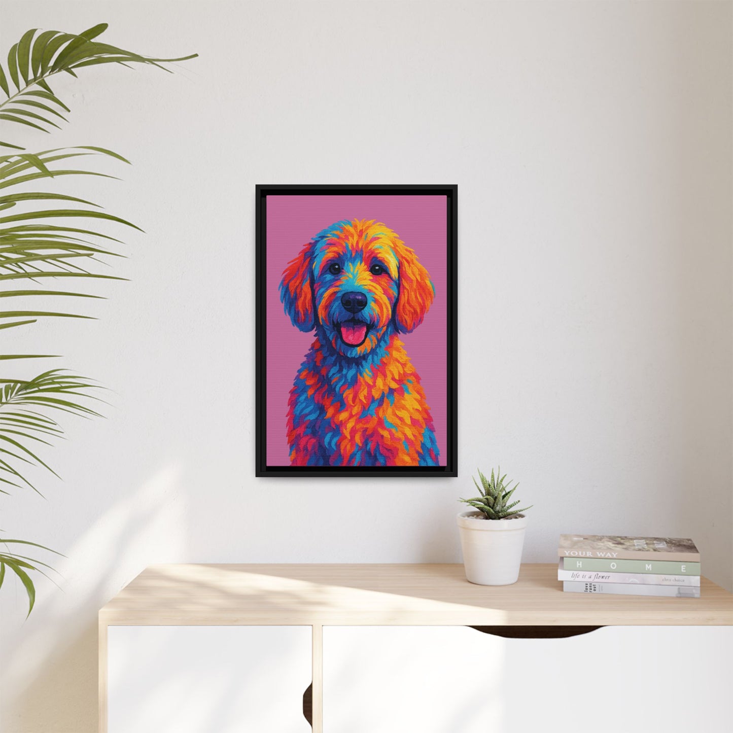 Matte Canvas, Framed (Multi-color) - The Pup Factory - Azalea Goldendoodle