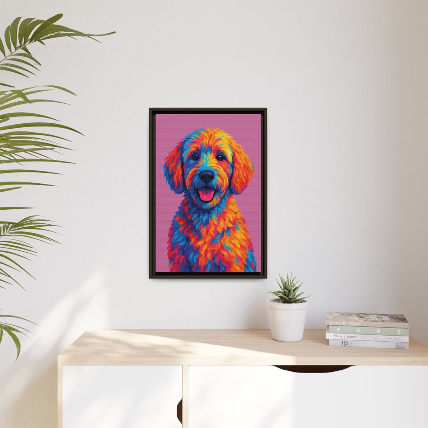 Matte Canvas, Framed (Multi-color) - The Pup Factory - Azalea Goldendoodle