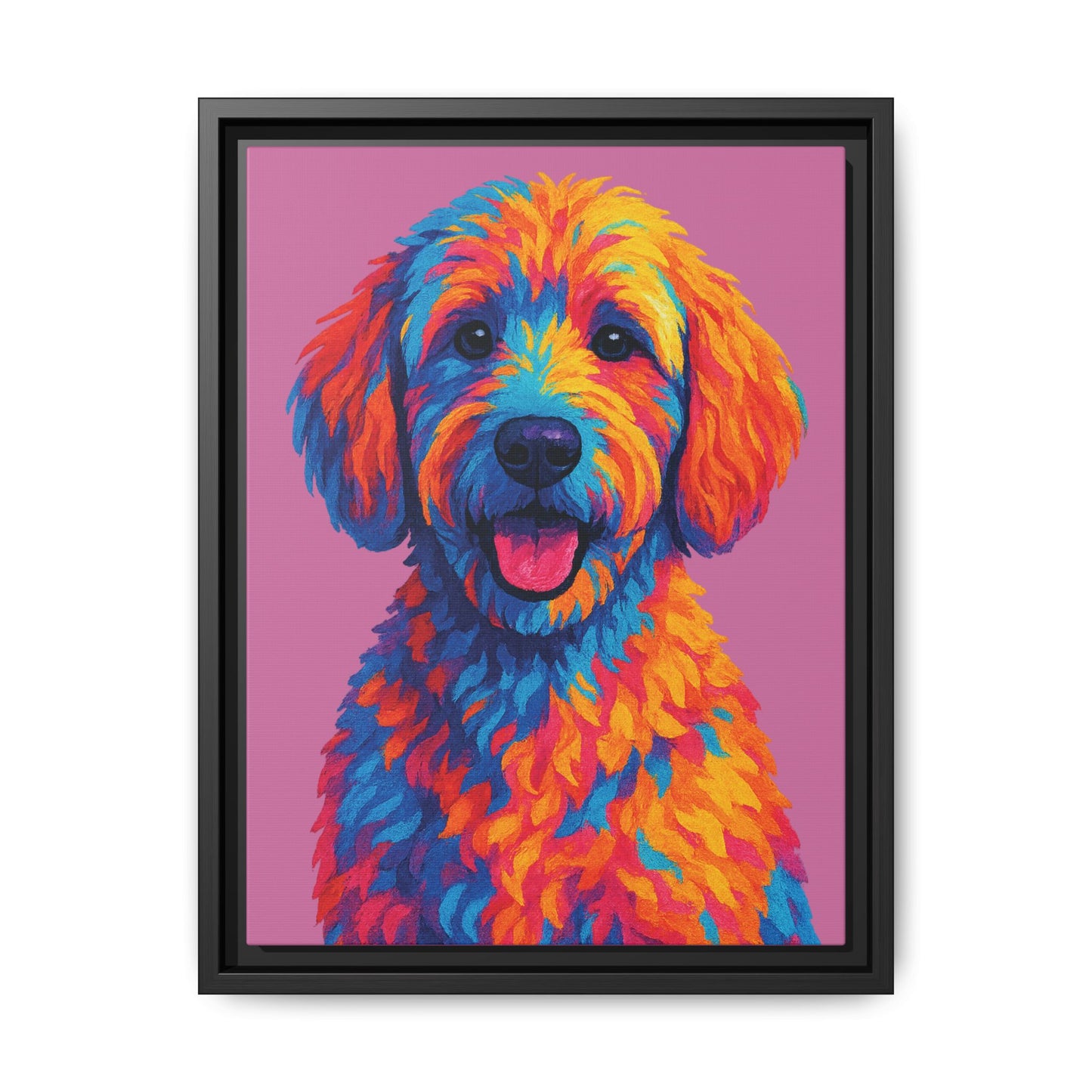 Matte Canvas, Framed (Multi-color) - The Pup Factory - Azalea Goldendoodle
