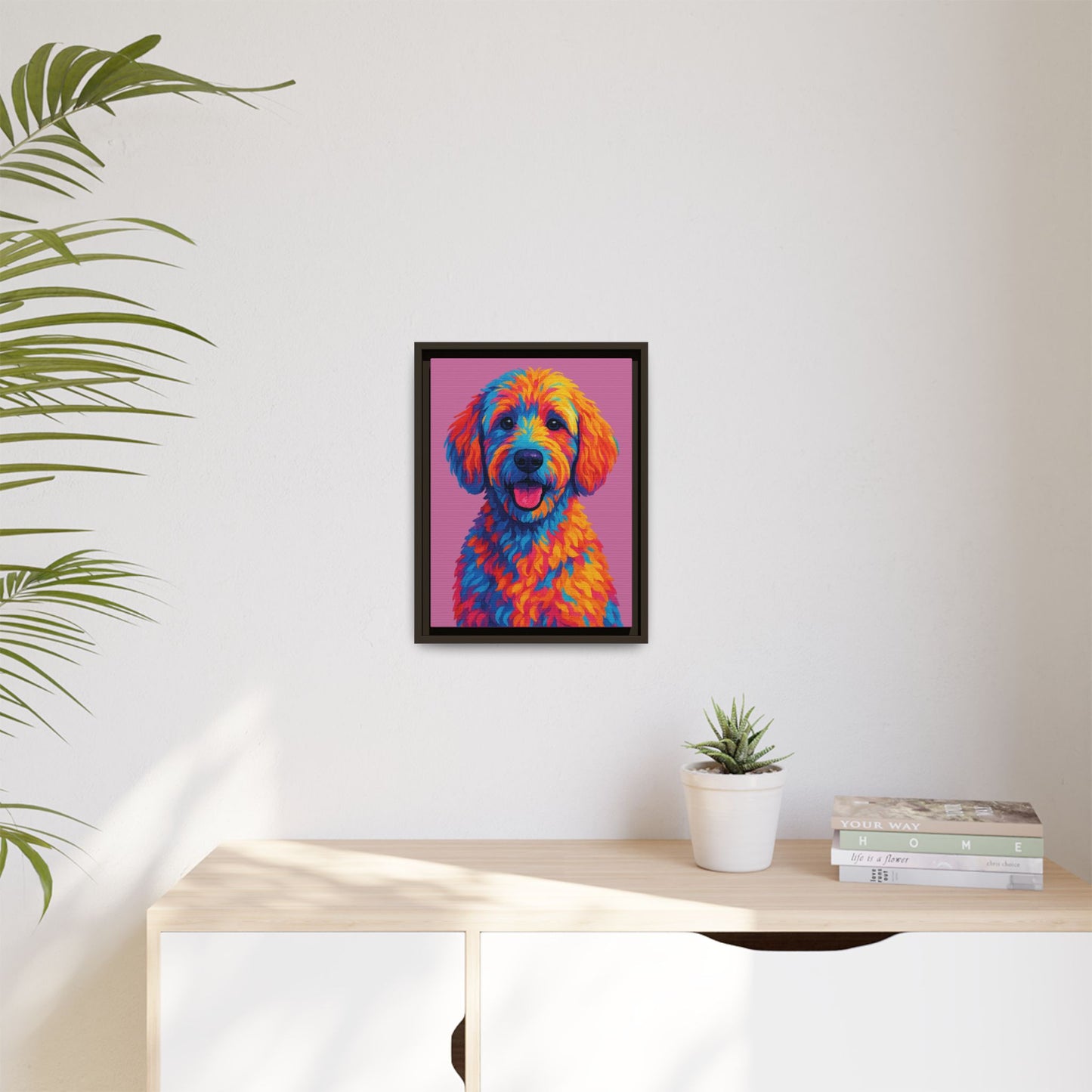 Matte Canvas, Framed (Multi-color) - The Pup Factory - Azalea Goldendoodle