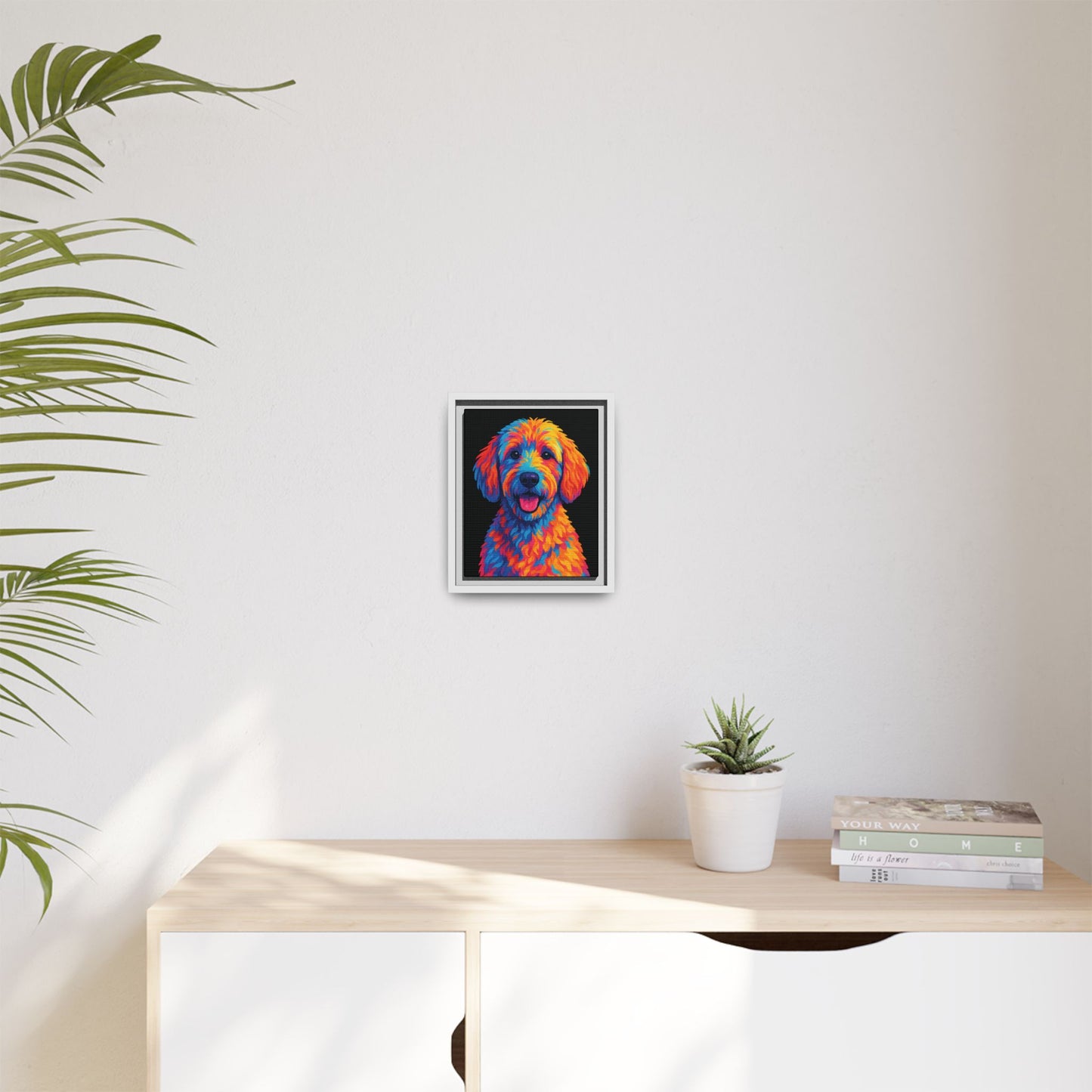 Matte Canvas, Framed (Multi-color) - The Pup Factory - Black Goldendoodle