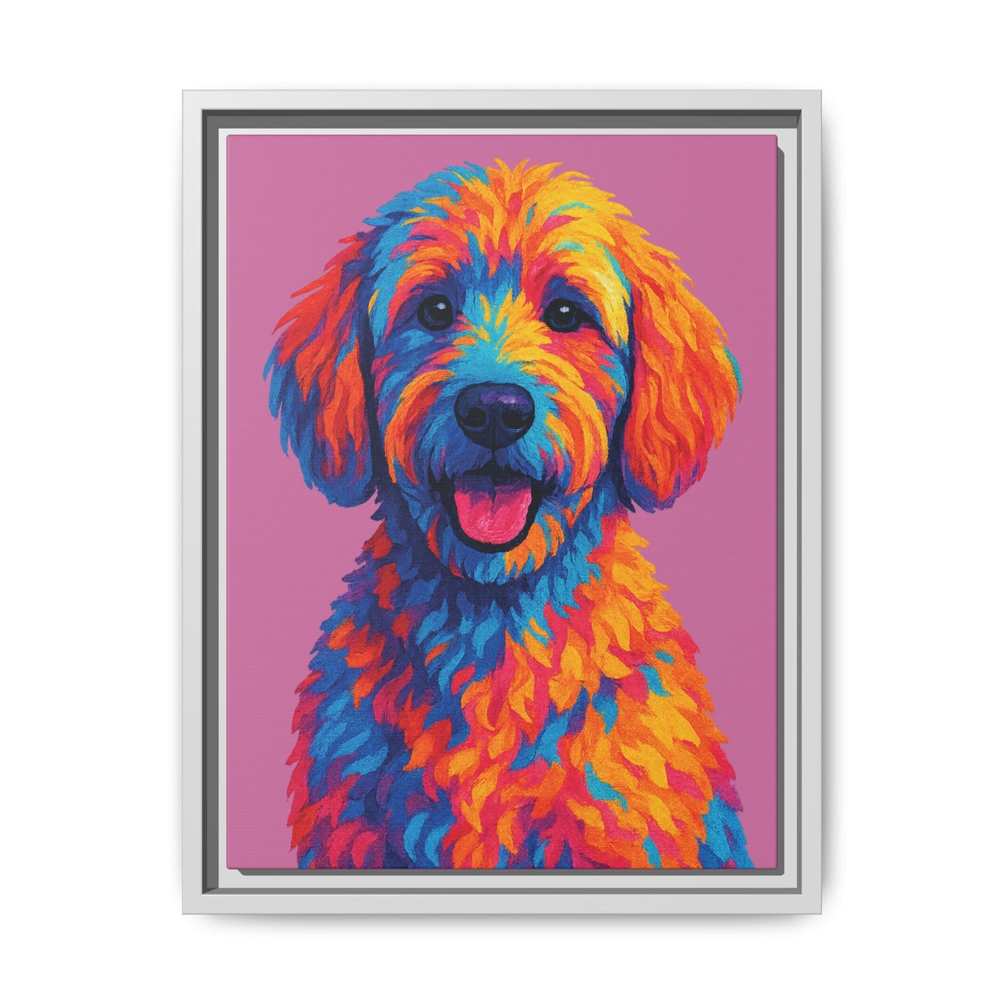 Matte Canvas, Framed (Multi-color) - The Pup Factory - Azalea Goldendoodle