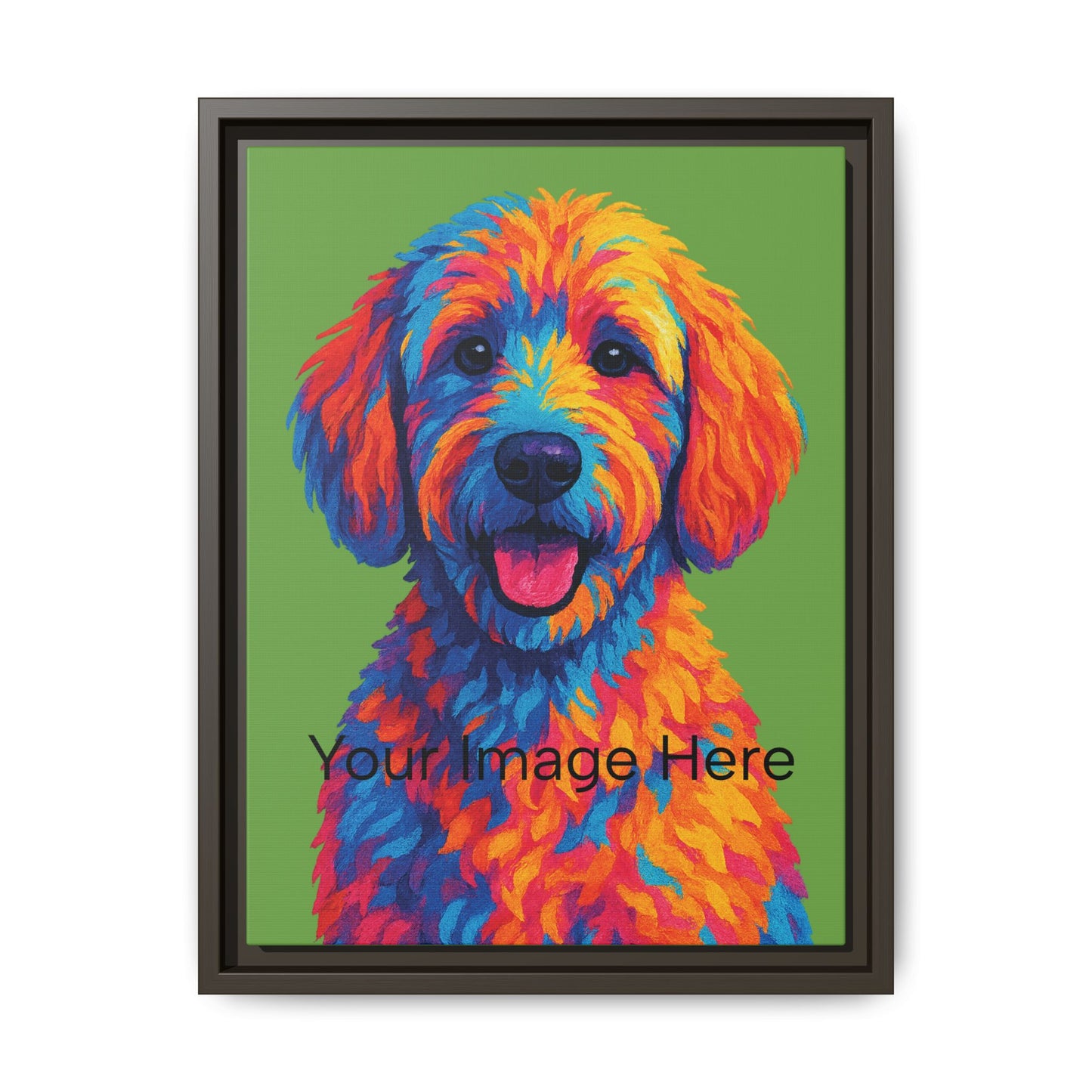 Personalized - Matte Canvas, Framed (Multi-color) - The Pup Factory - Custom Image
