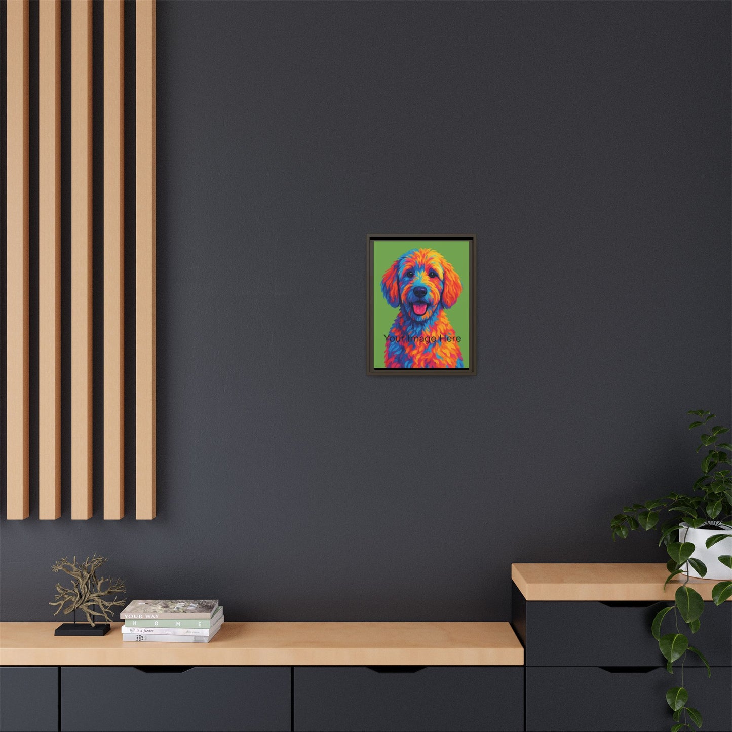 Personalized - Matte Canvas, Framed (Multi-color) - The Pup Factory - Custom Image