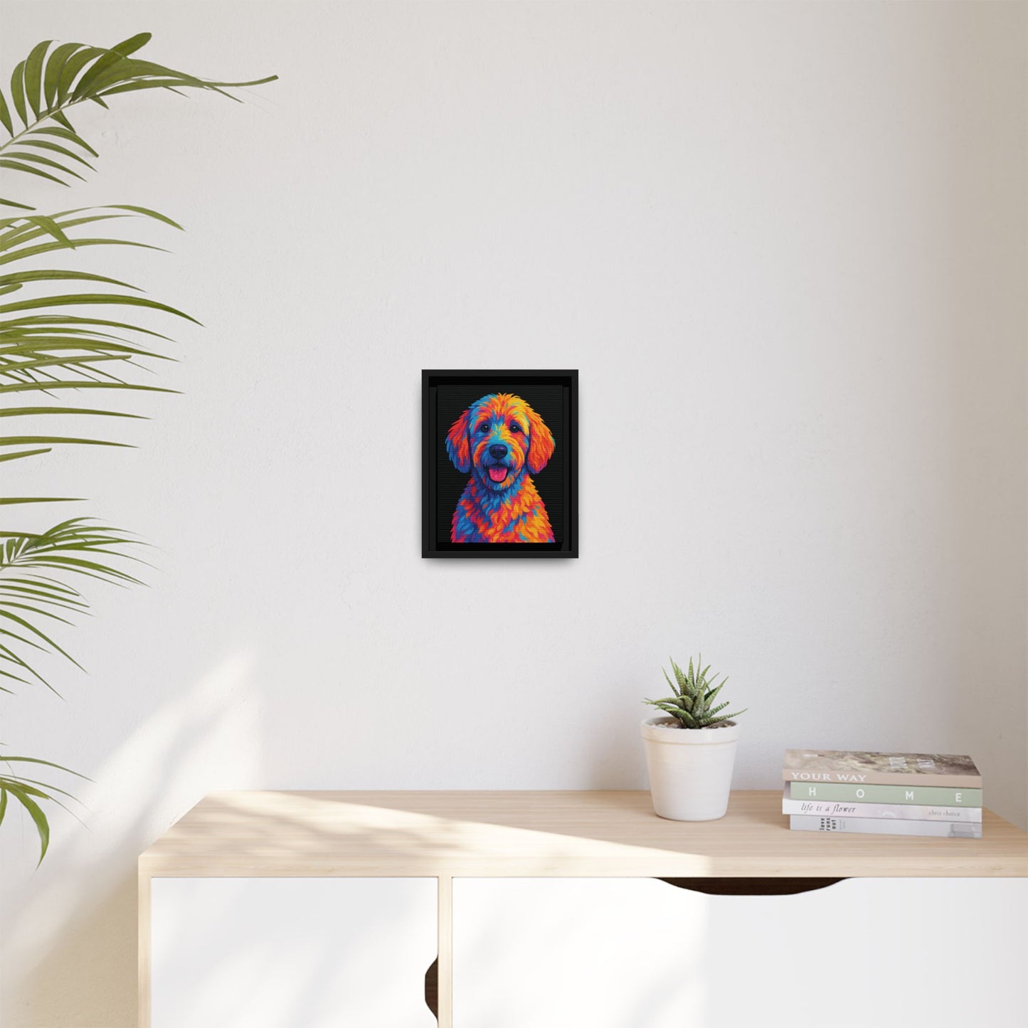Matte Canvas, Framed (Multi-color) - The Pup Factory - Black Goldendoodle