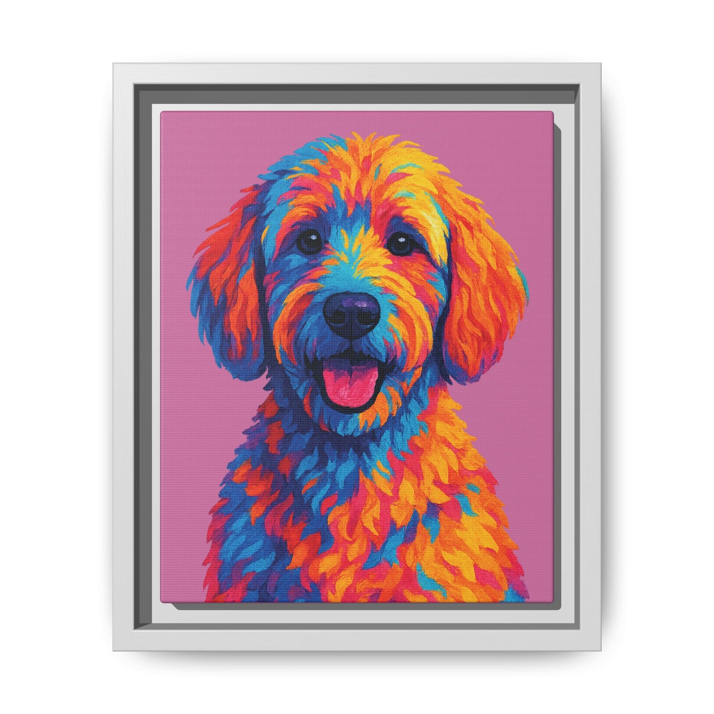 Matte Canvas, Framed (Multi-color) - The Pup Factory - Azalea Goldendoodle