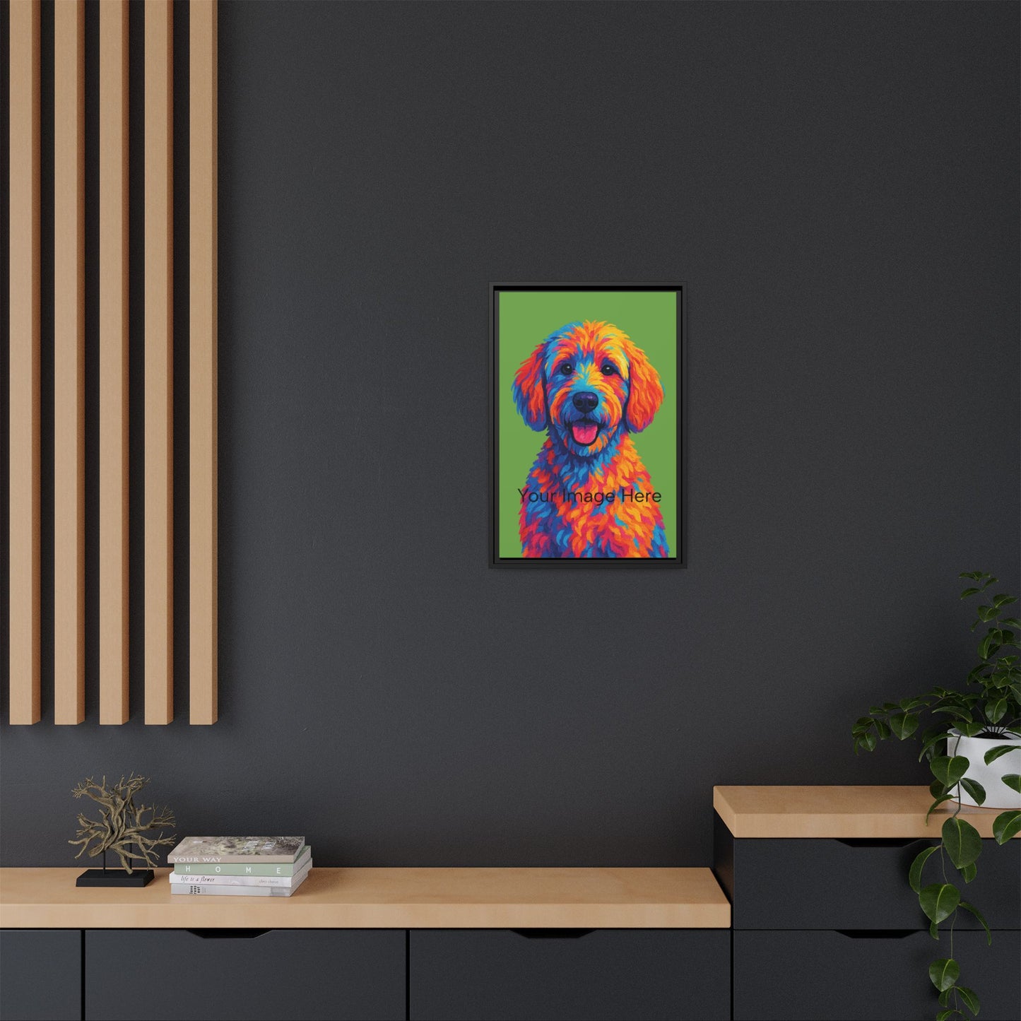 Personalized - Matte Canvas, Framed (Multi-color) - The Pup Factory - Custom Image