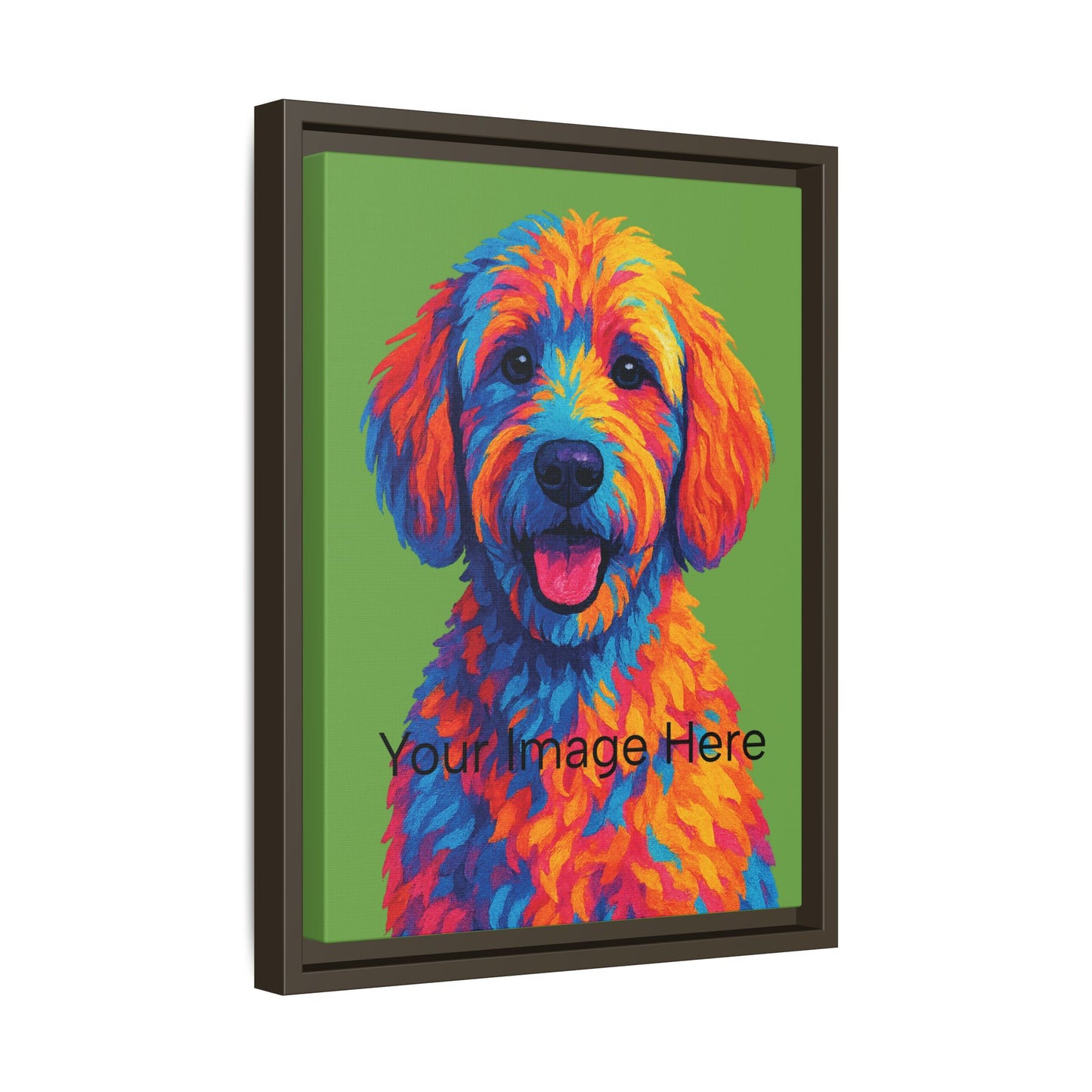 Personalized - Matte Canvas, Framed (Multi-color) - The Pup Factory - Custom Image
