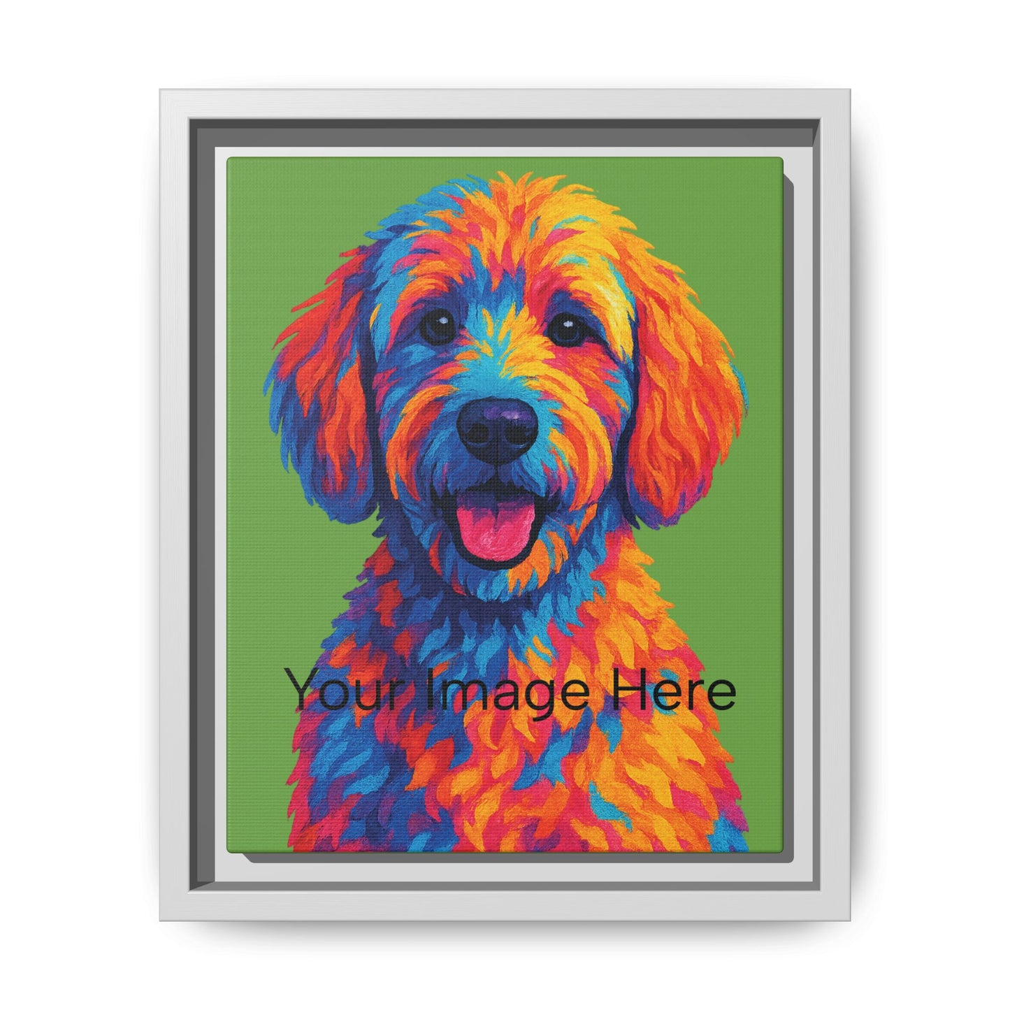 Personalized - Matte Canvas, Framed (Multi-color) - The Pup Factory - Custom Image