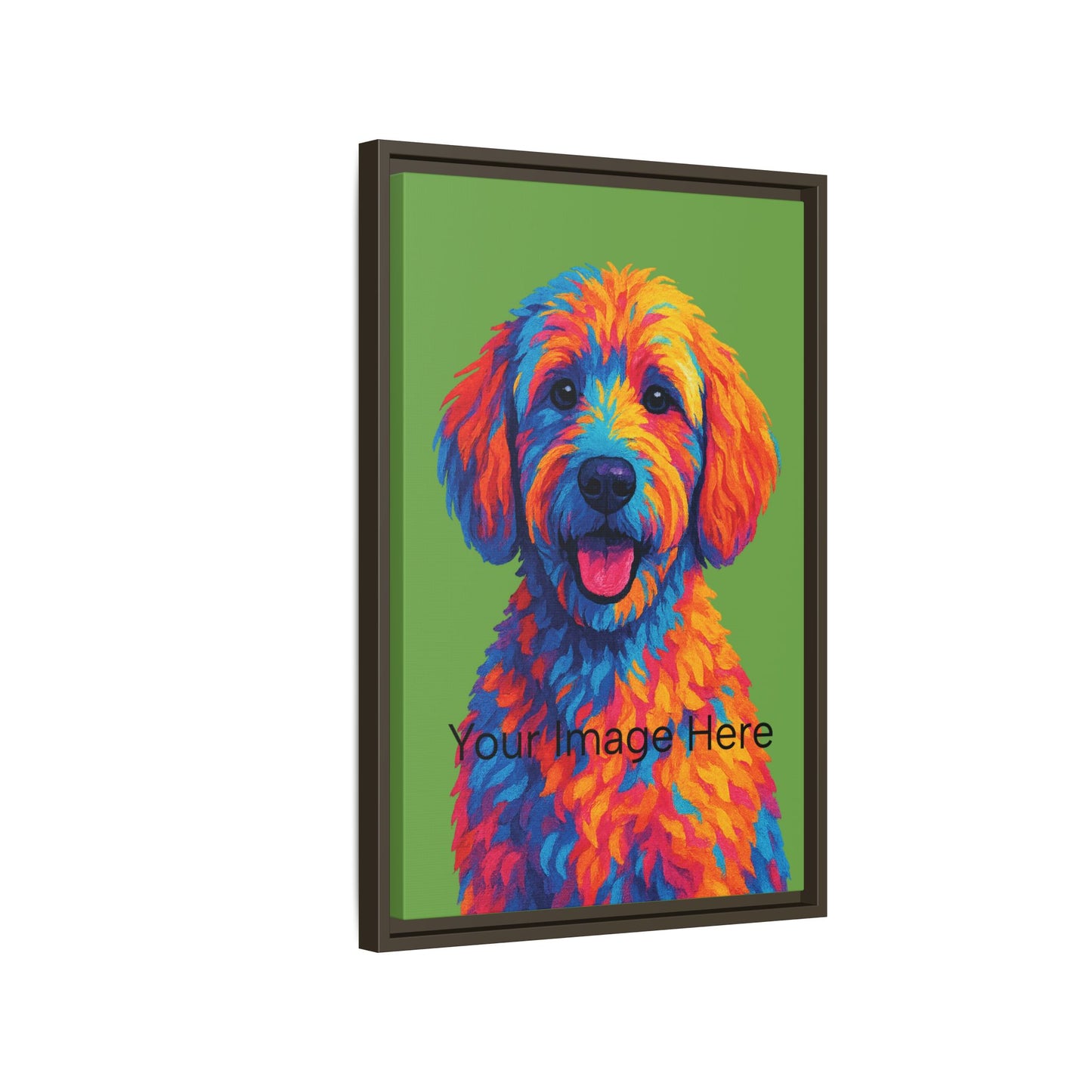 Personalized - Matte Canvas, Framed (Multi-color) - The Pup Factory - Custom Image