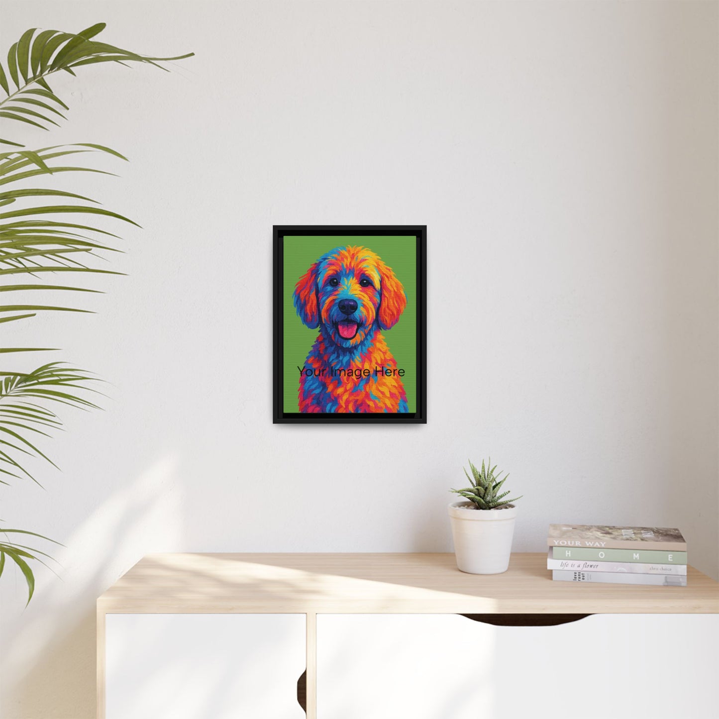 Personalized - Matte Canvas, Framed (Multi-color) - The Pup Factory - Custom Image