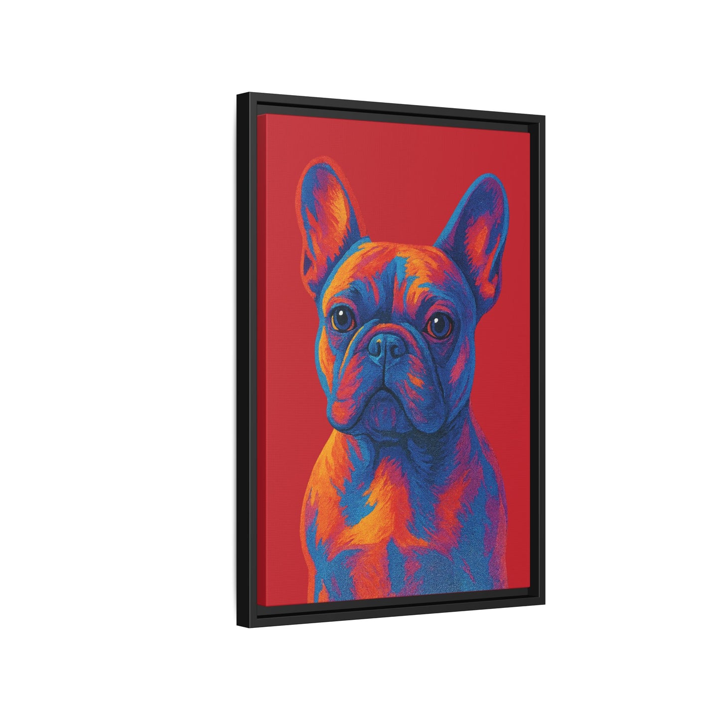 Matte Canvas, Framed (Multi-color) - The Pup Factory - Red Frenchie