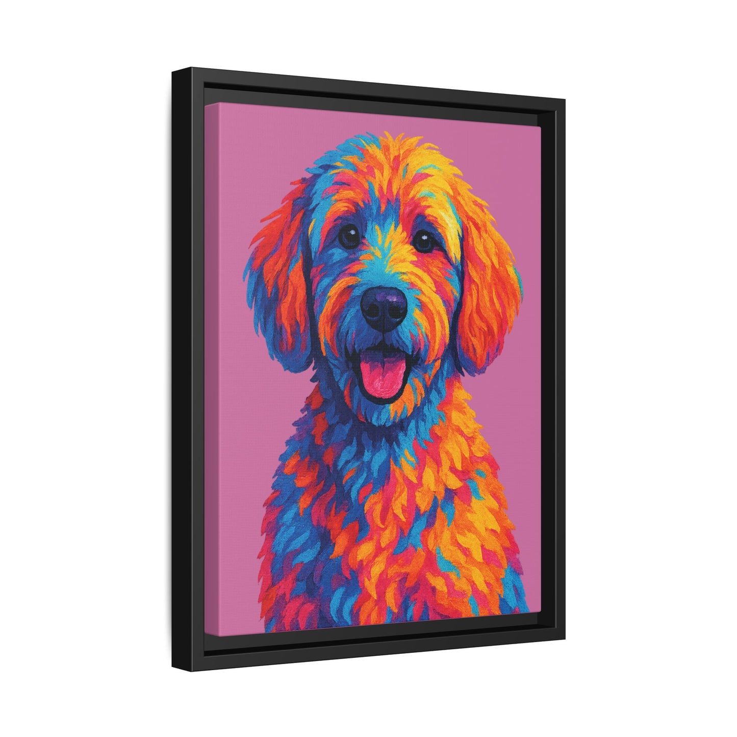 Matte Canvas, Framed (Multi-color) - The Pup Factory - Azalea Goldendoodle
