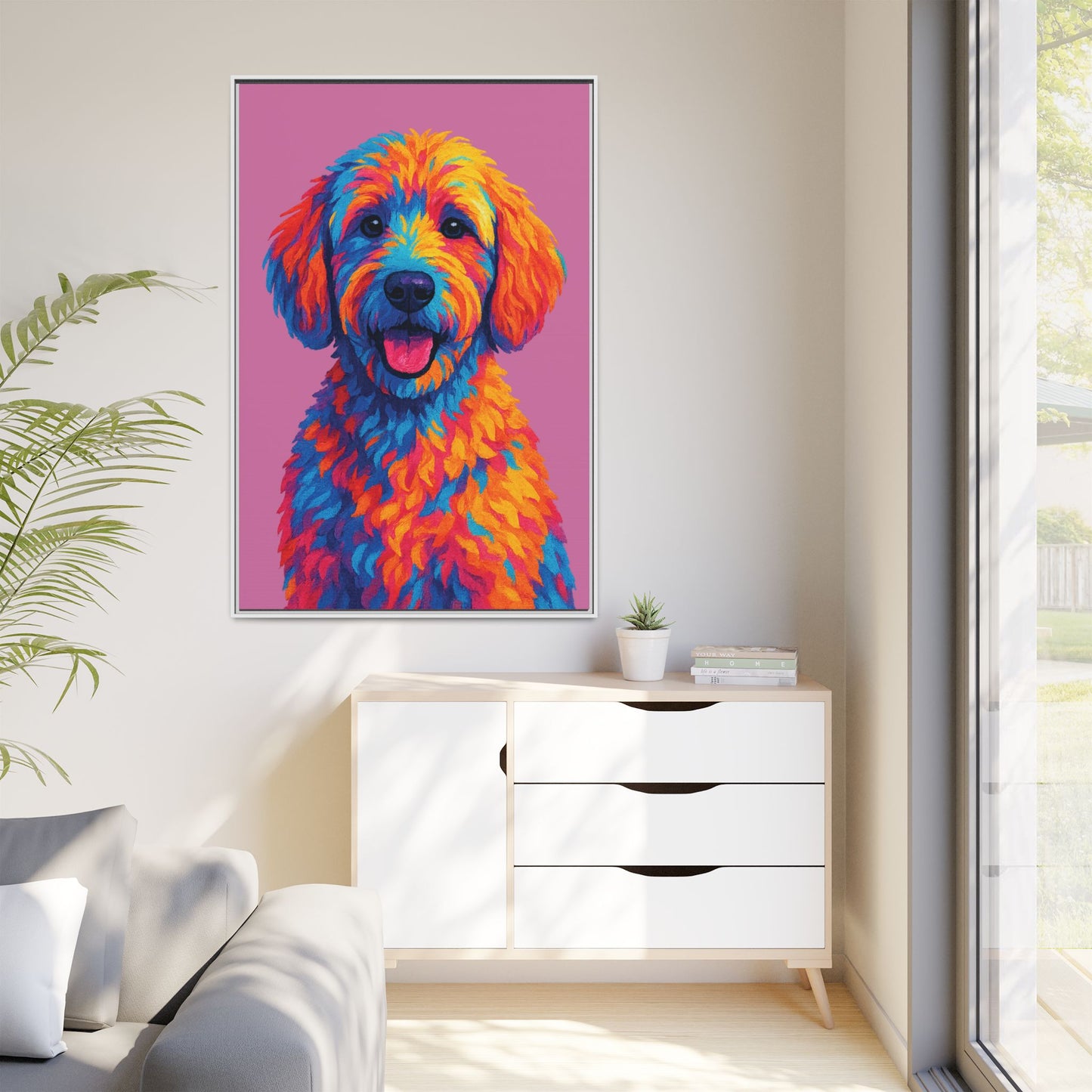 Matte Canvas, Framed (Multi-color) - The Pup Factory - Azalea Goldendoodle