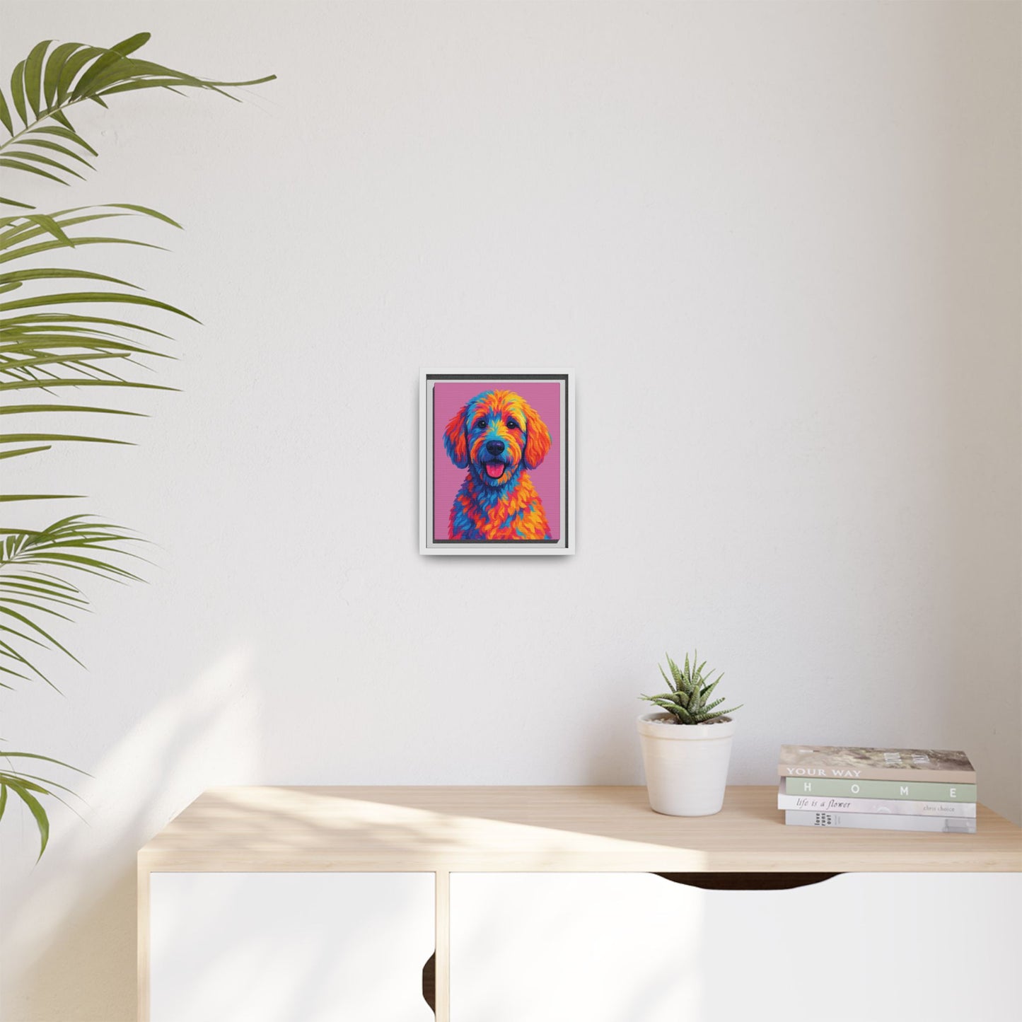 Matte Canvas, Framed (Multi-color) - The Pup Factory - Azalea Goldendoodle