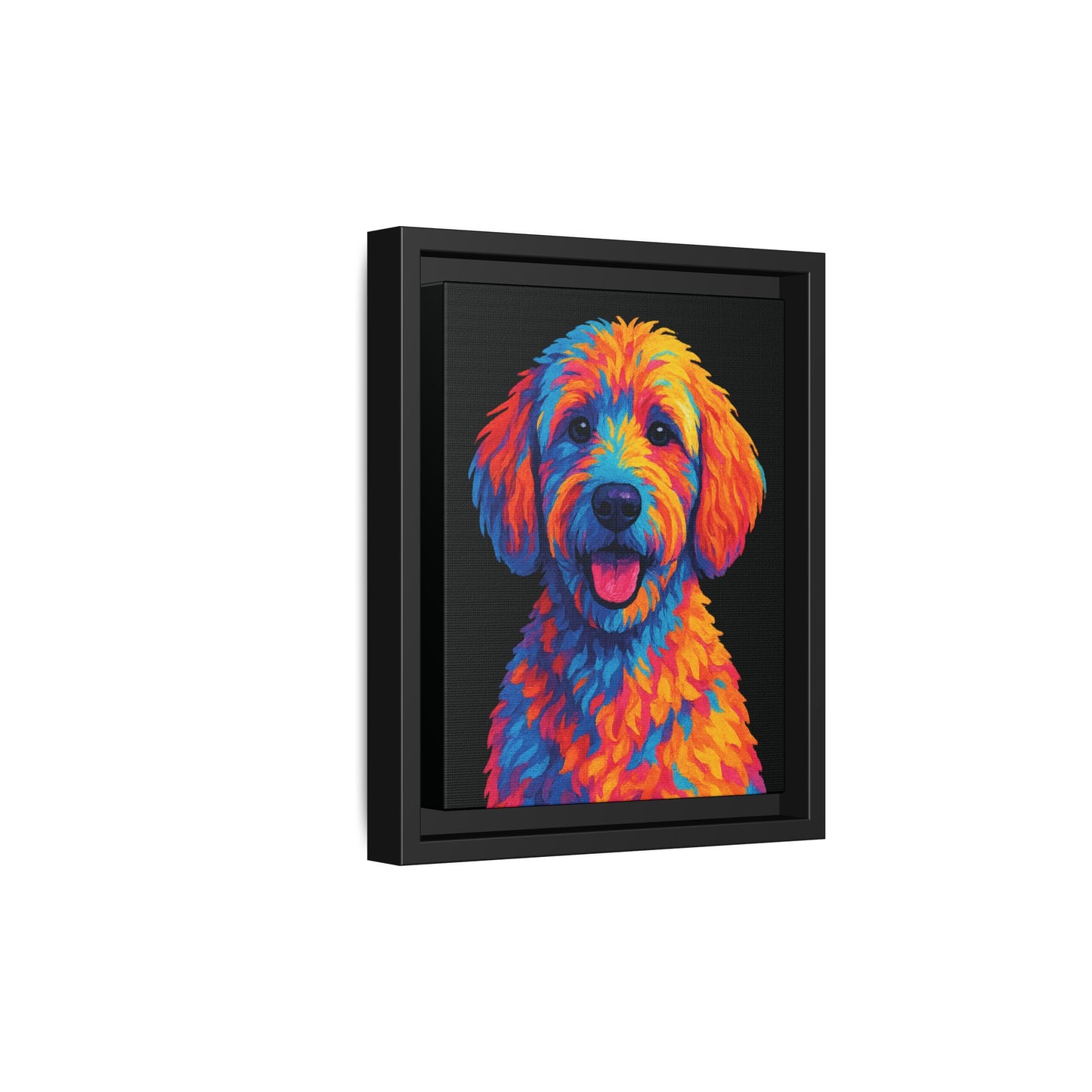 Matte Canvas, Framed (Multi-color) - The Pup Factory - Black Goldendoodle