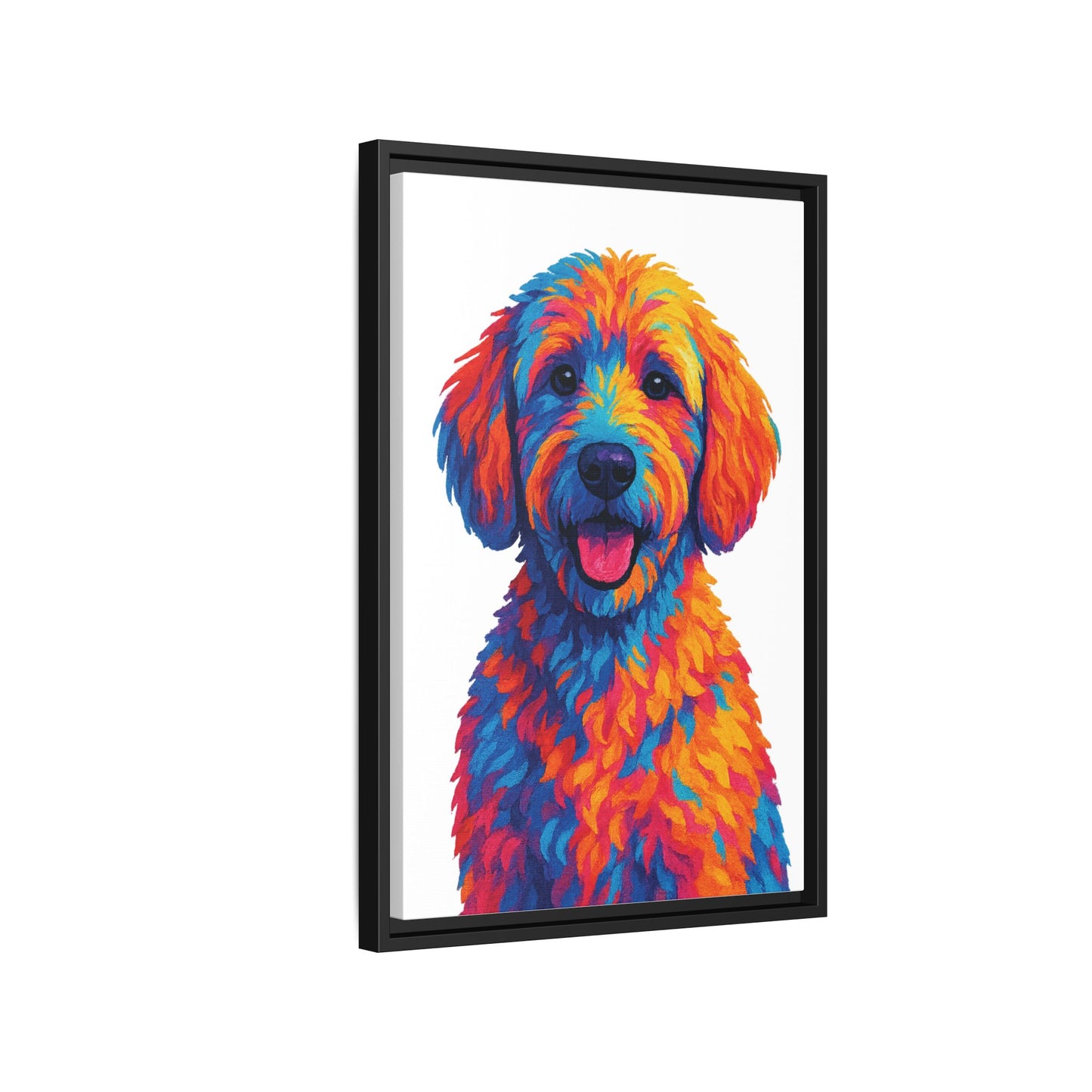 Matte Canvas, Framed (Multi-color) - The Pup Factory - White Goldendoodle