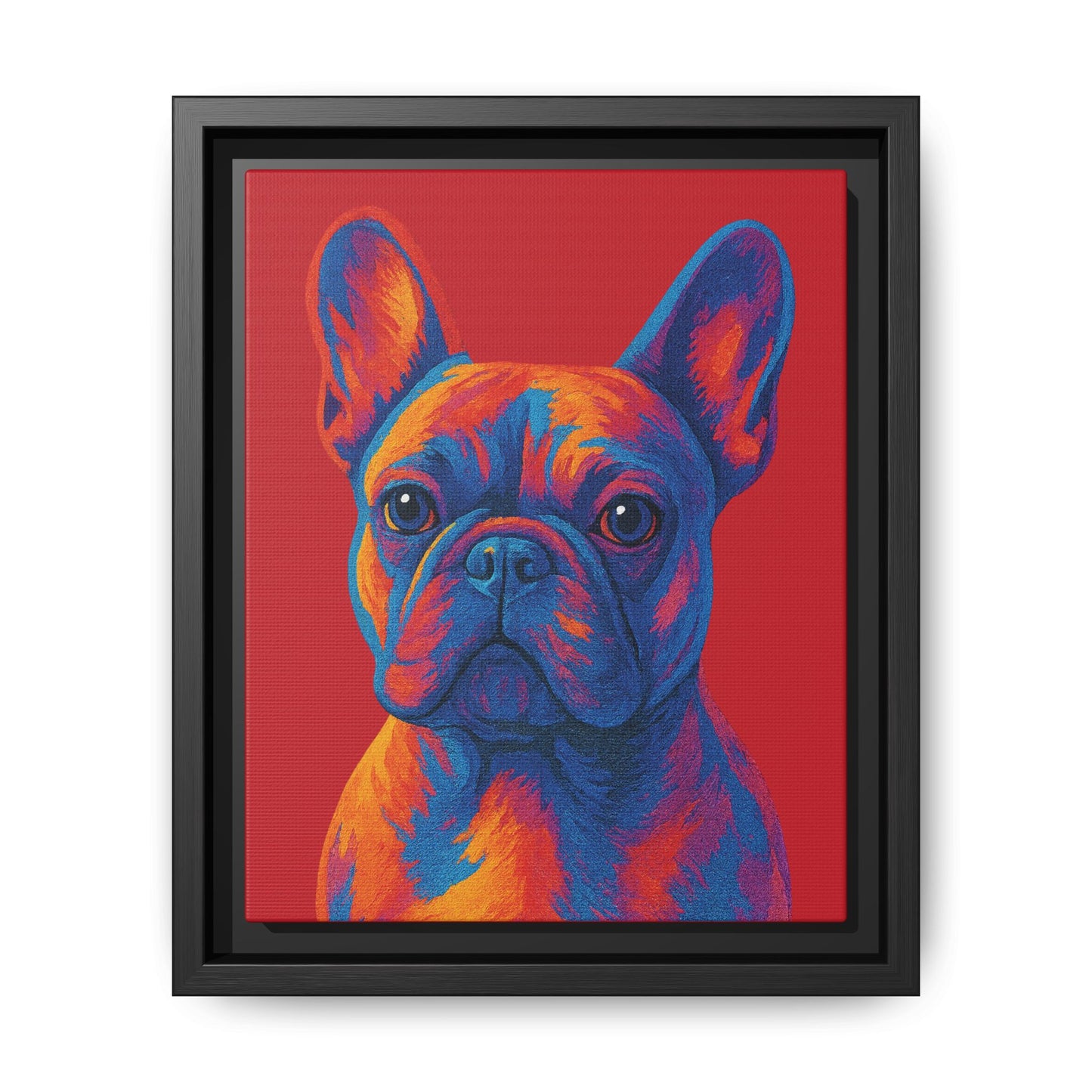 Matte Canvas, Framed (Multi-color) - The Pup Factory - Red Frenchie
