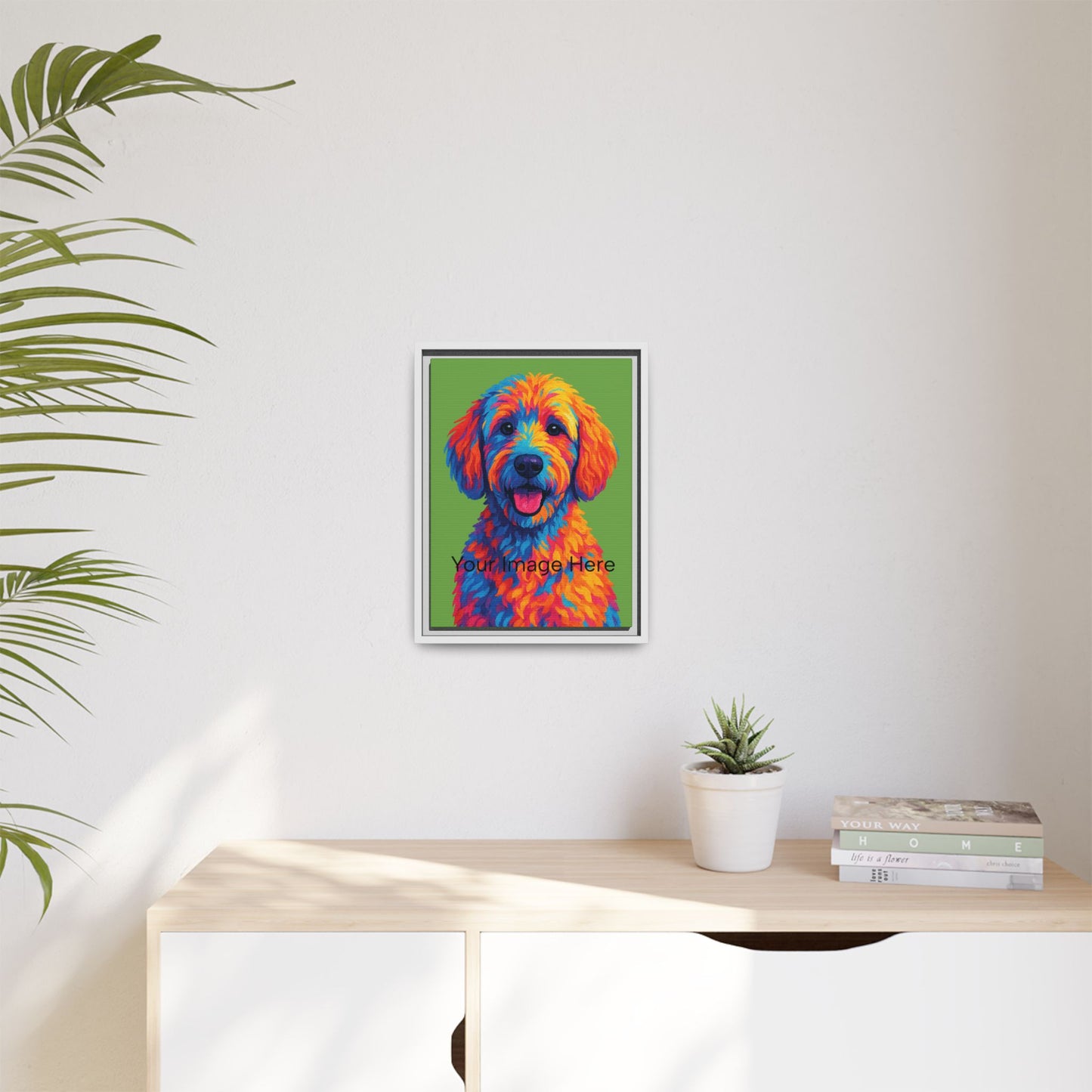 Personalized - Matte Canvas, Framed (Multi-color) - The Pup Factory - Custom Image