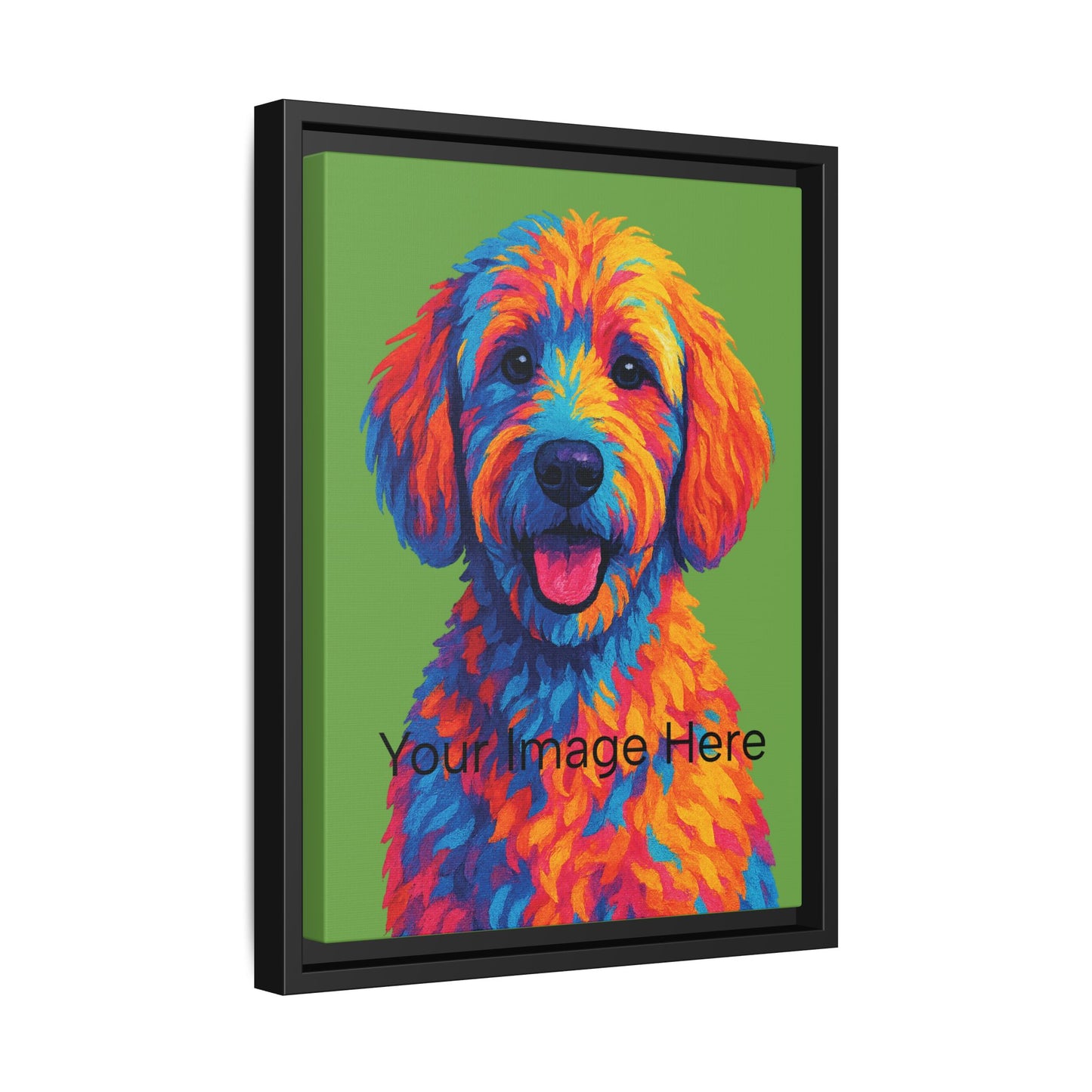 Personalized - Matte Canvas, Framed (Multi-color) - The Pup Factory - Custom Image