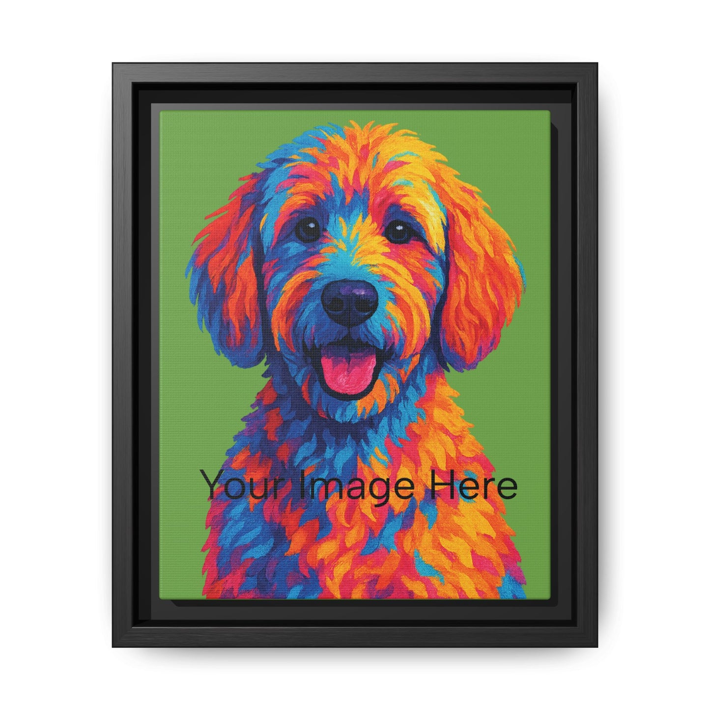 Personalized - Matte Canvas, Framed (Multi-color) - The Pup Factory - Custom Image