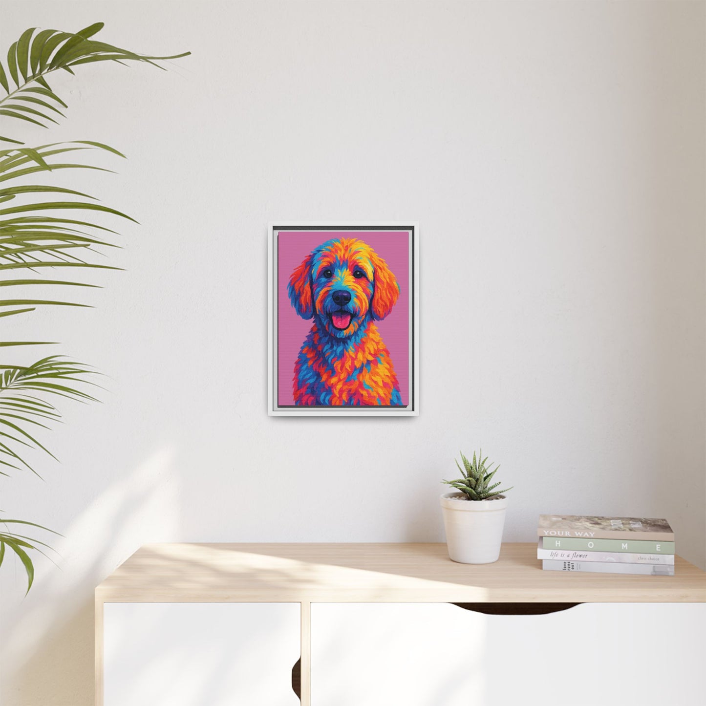 Matte Canvas, Framed (Multi-color) - The Pup Factory - Azalea Goldendoodle