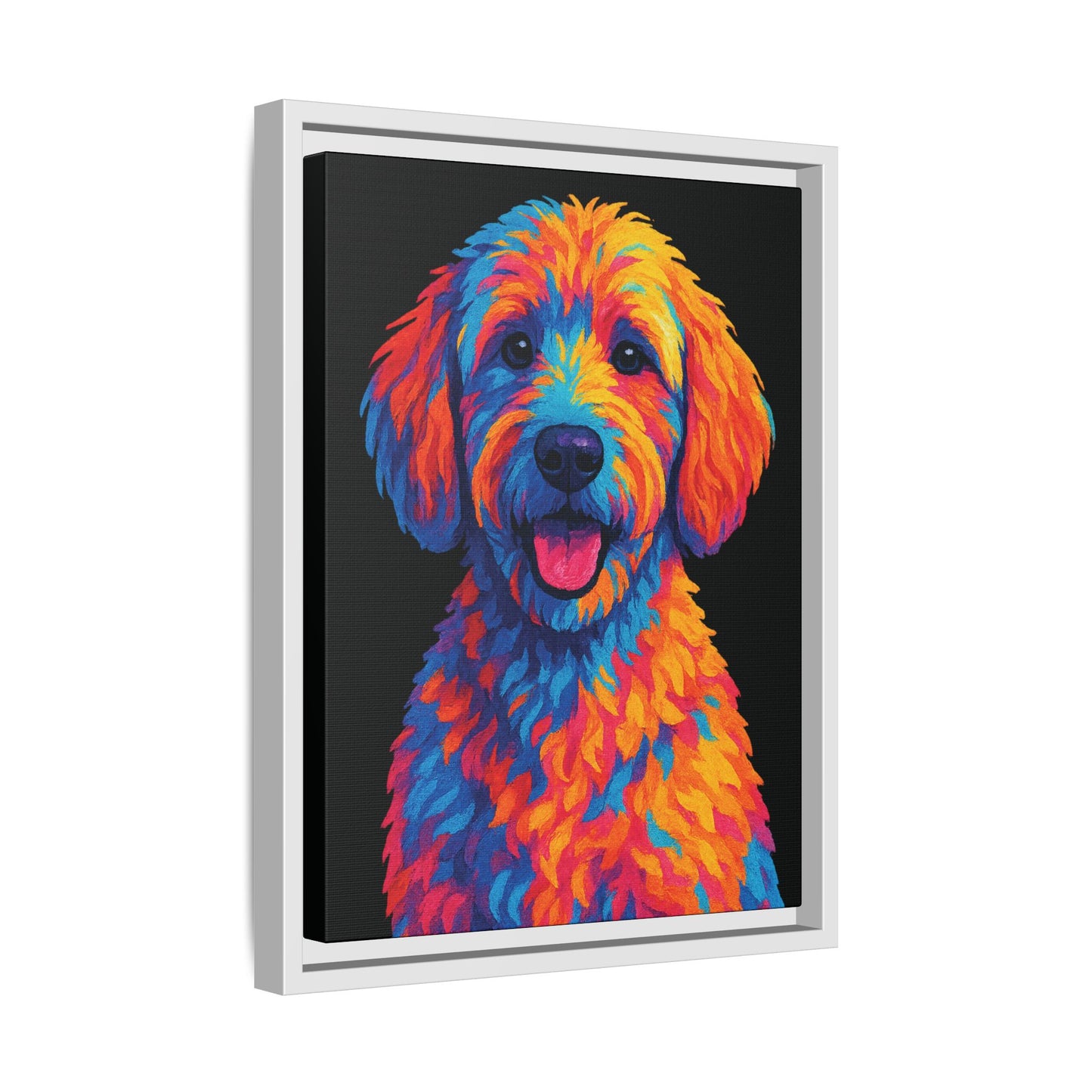 Matte Canvas, Framed (Multi-color) - The Pup Factory - Black Goldendoodle
