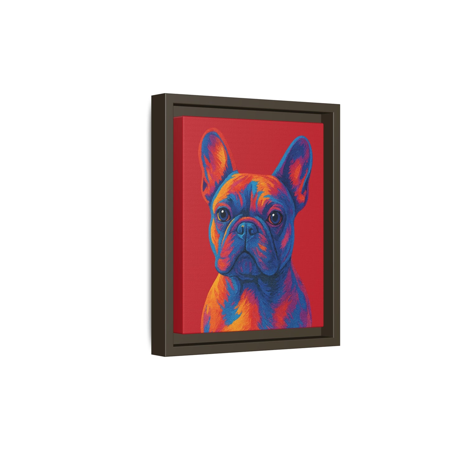 Matte Canvas, Framed (Multi-color) - The Pup Factory - Red Frenchie