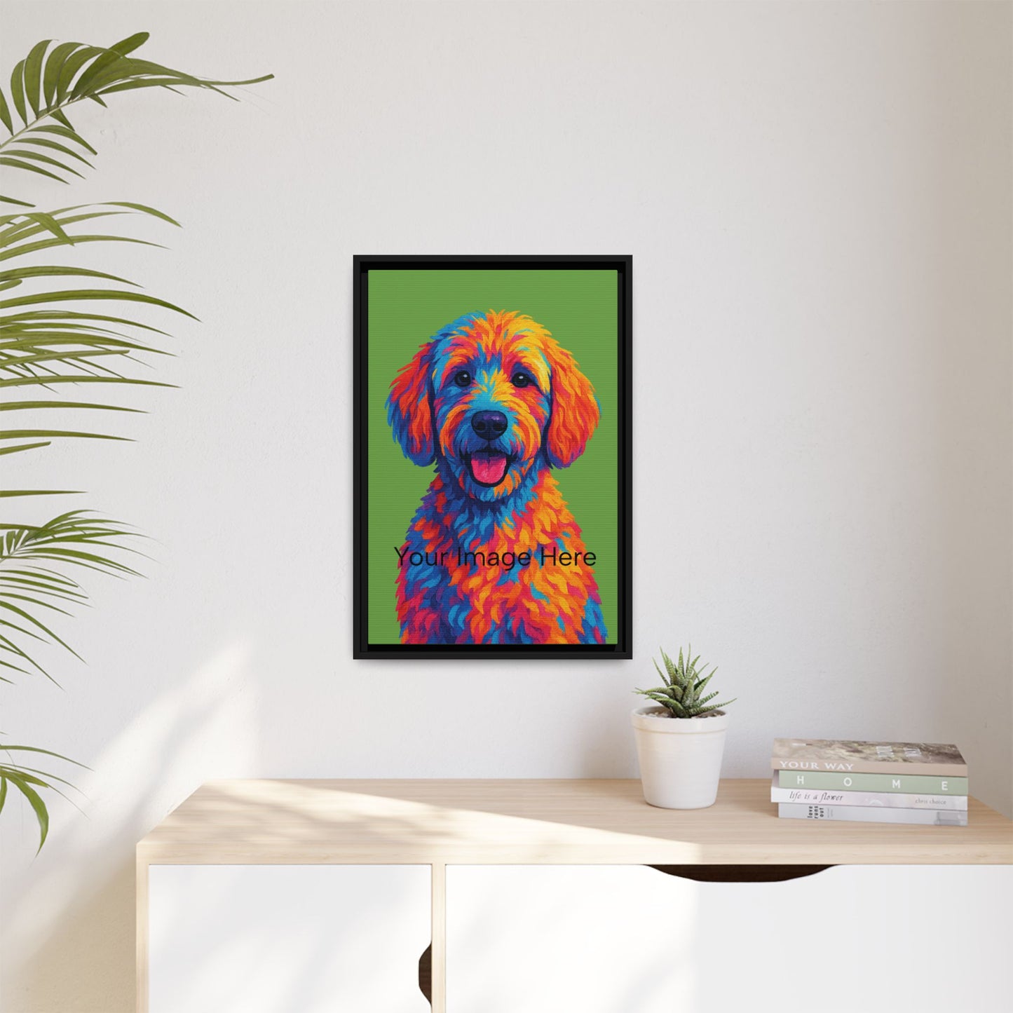 Personalized - Matte Canvas, Framed (Multi-color) - The Pup Factory - Custom Image
