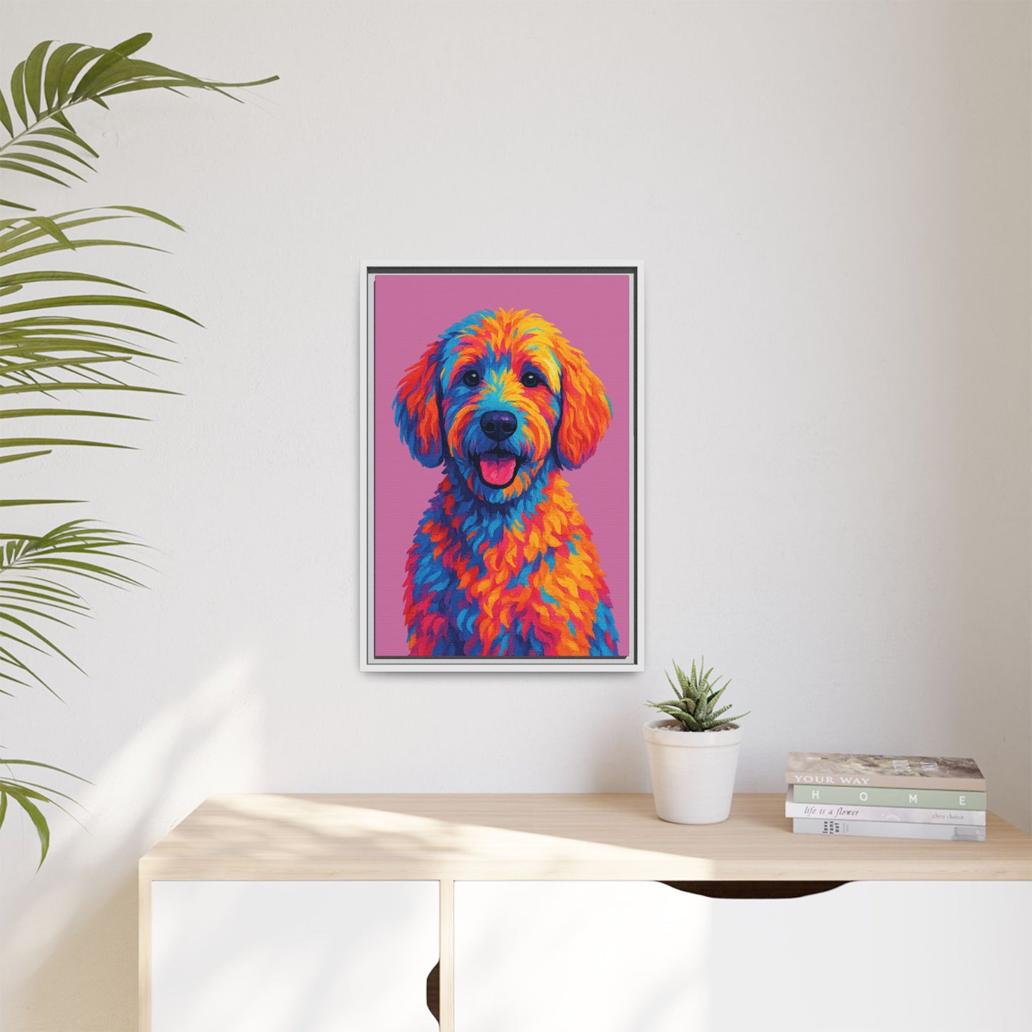 Matte Canvas, Framed (Multi-color) - The Pup Factory - Azalea Goldendoodle