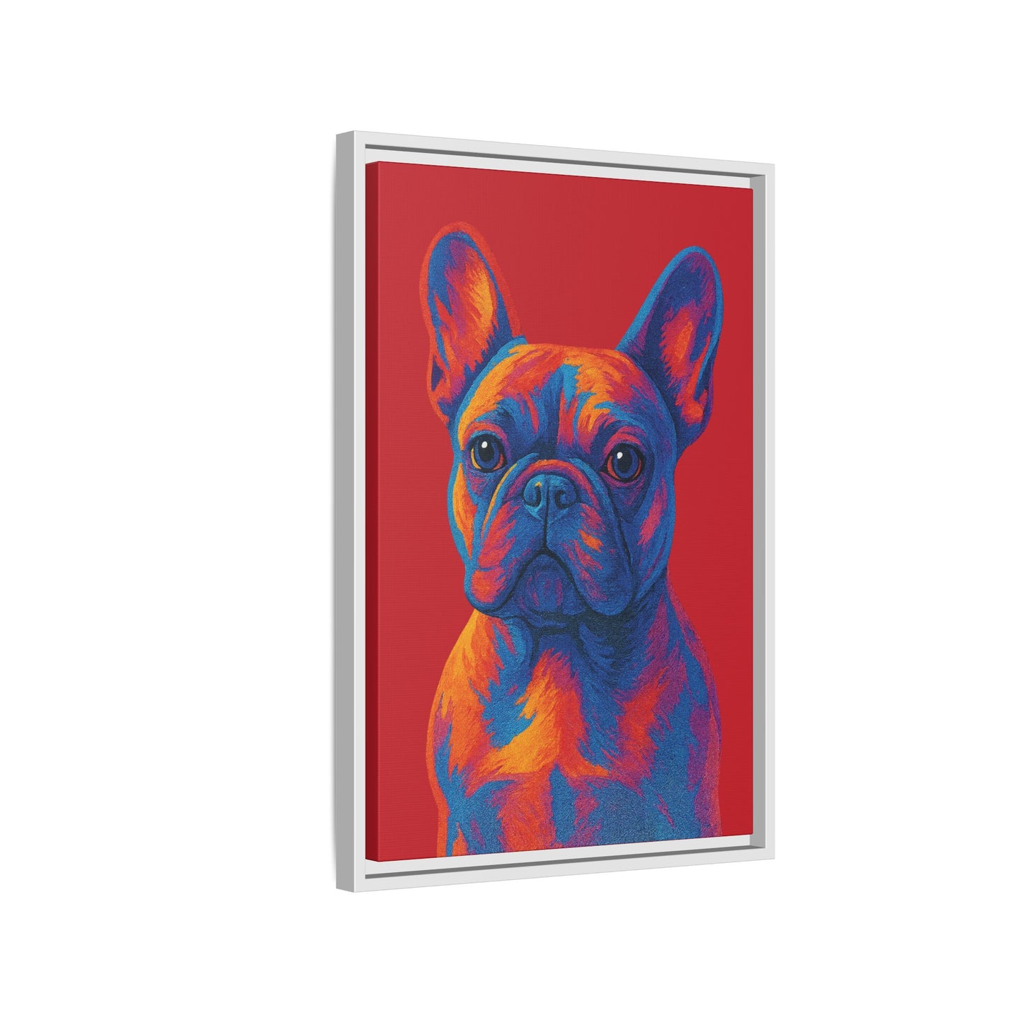Matte Canvas, Framed (Multi-color) - The Pup Factory - Red Frenchie