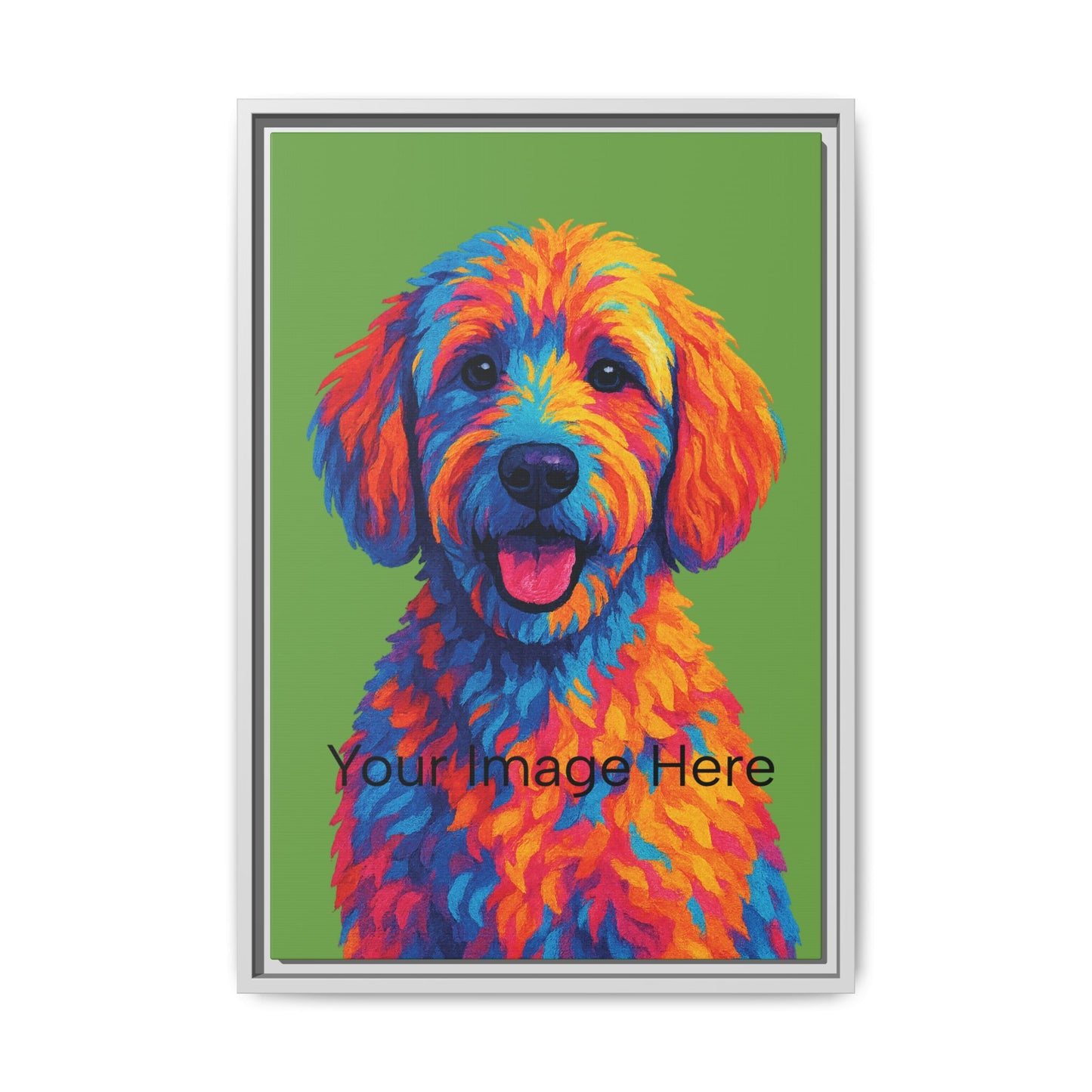 Personalized - Matte Canvas, Framed (Multi-color) - The Pup Factory - Custom Image