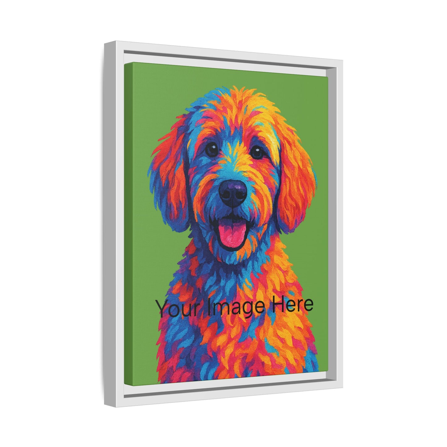 Personalized - Matte Canvas, Framed (Multi-color) - The Pup Factory - Custom Image