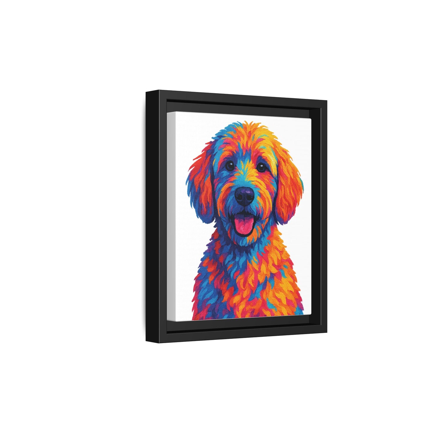 Matte Canvas, Framed (Multi-color) - The Pup Factory - White Goldendoodle