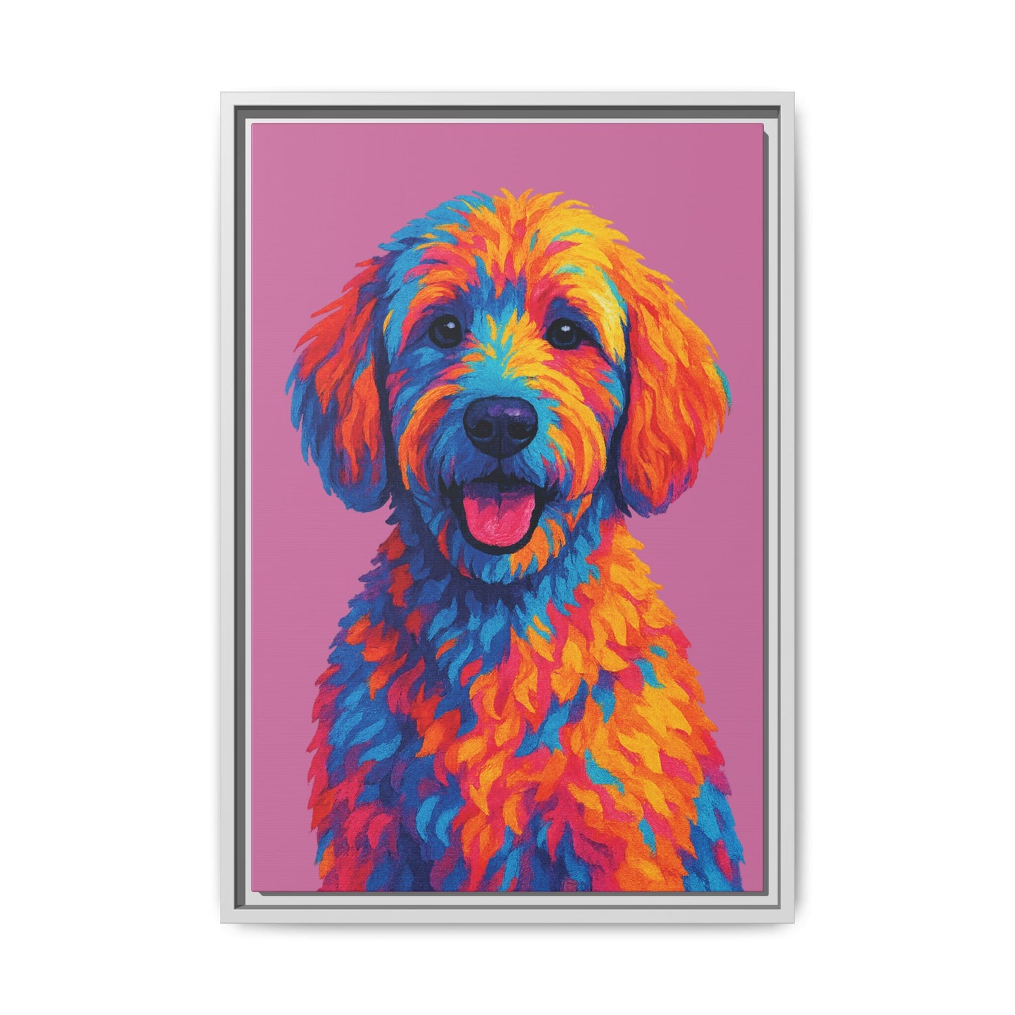 Matte Canvas, Framed (Multi-color) - The Pup Factory - Azalea Goldendoodle