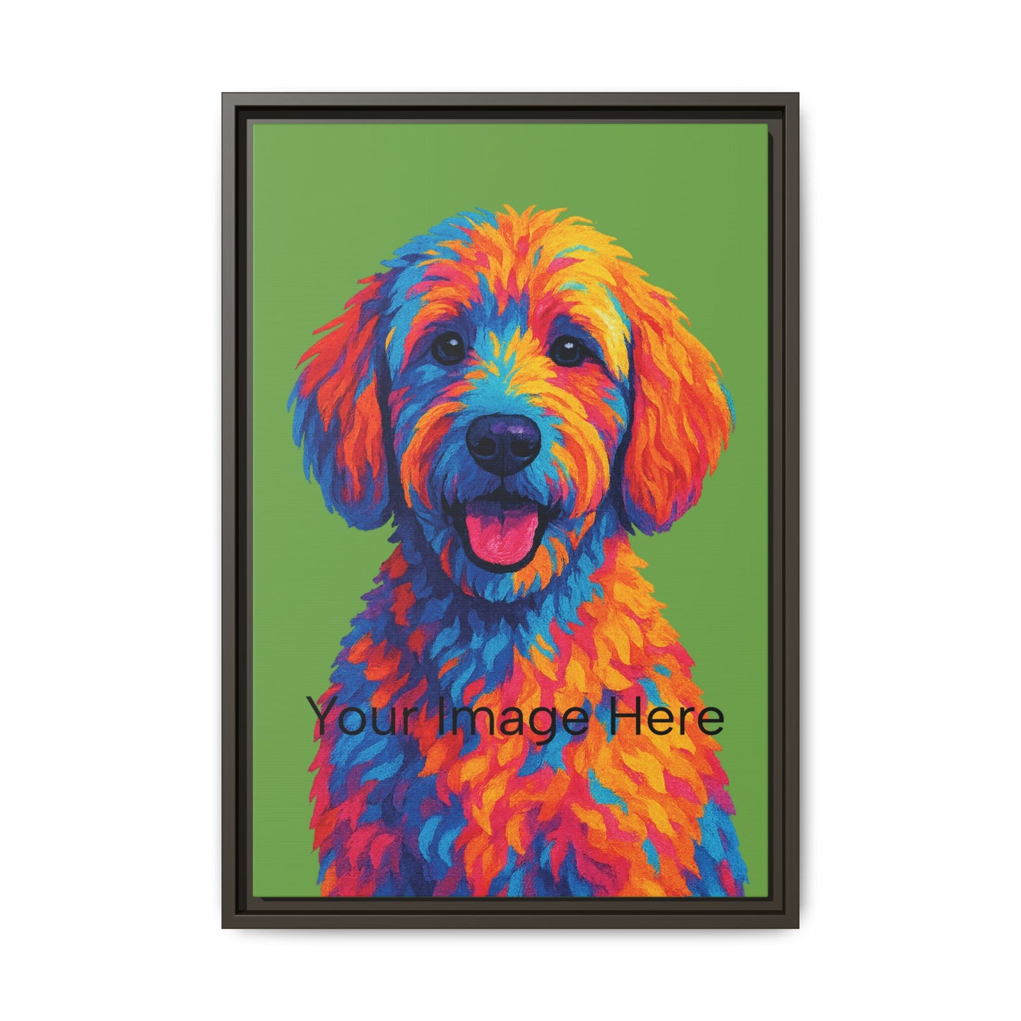 Personalized - Matte Canvas, Framed (Multi-color) - The Pup Factory - Custom Image
