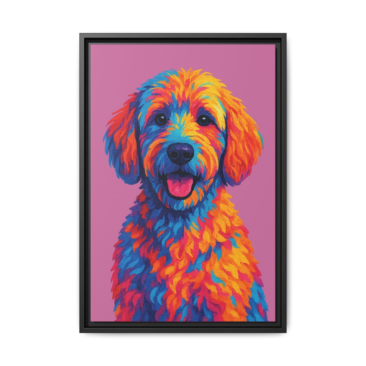 Matte Canvas, Framed (Multi-color) - The Pup Factory - Azalea Goldendoodle