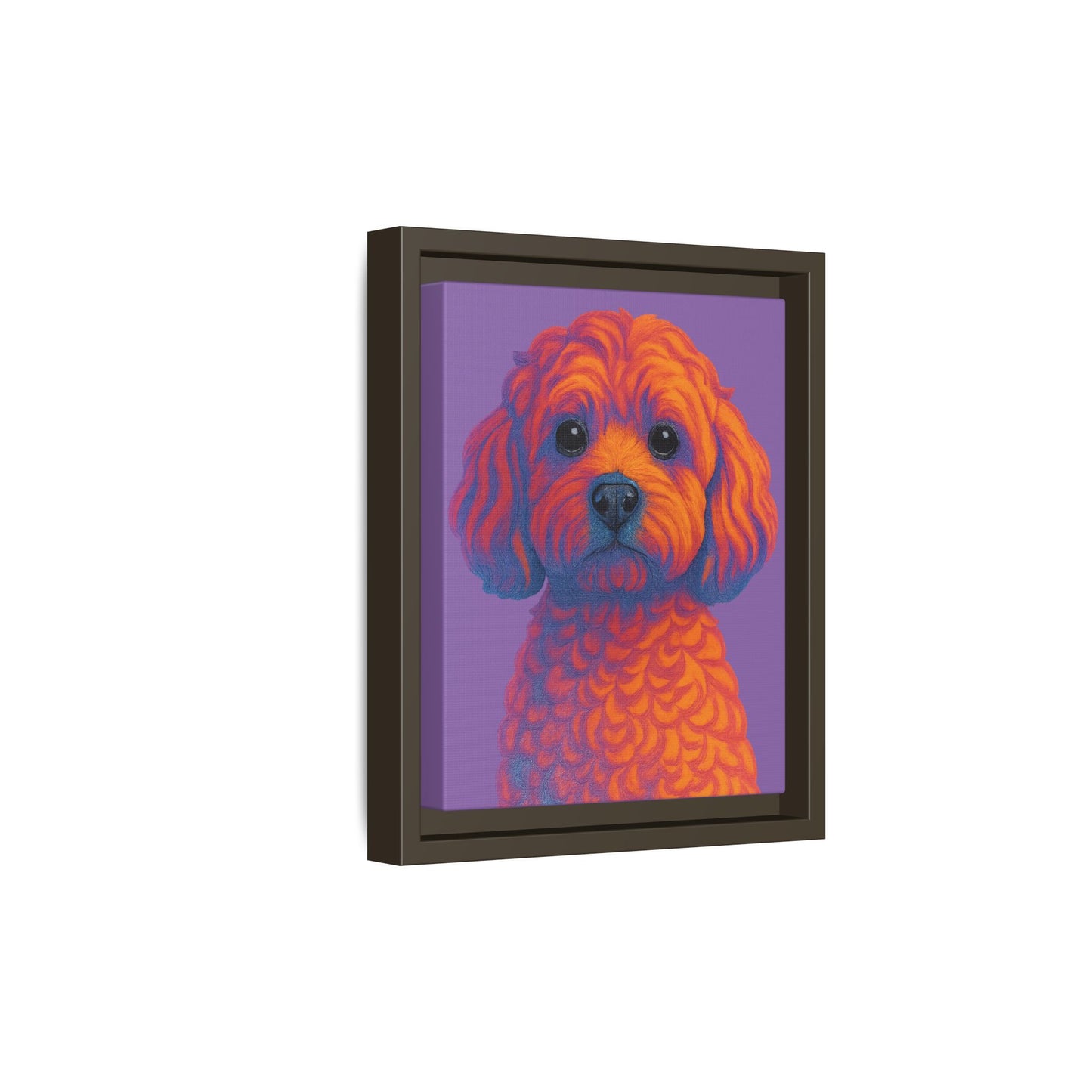 Matte Canvas, Framed (Multi-color) - The Pup Factory - Purple Cavapoo