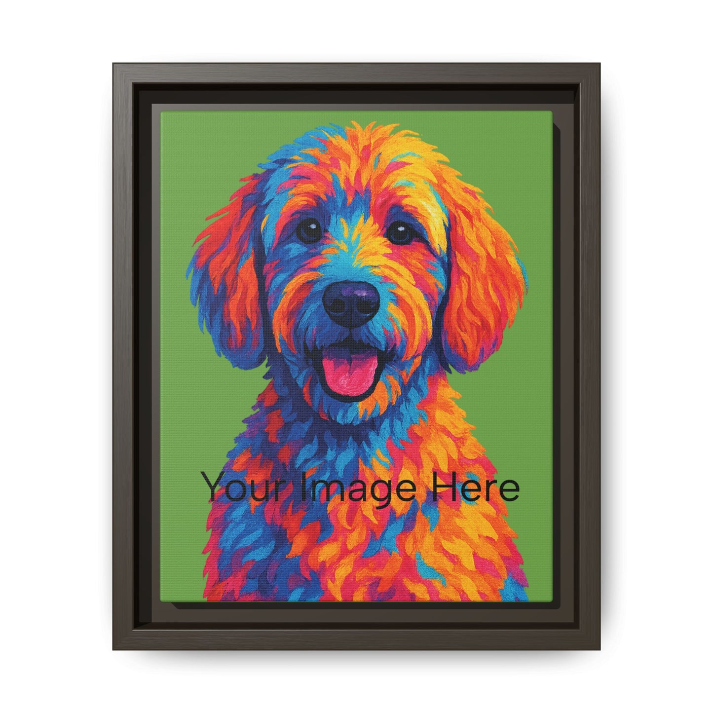 Personalized - Matte Canvas, Framed (Multi-color) - The Pup Factory - Custom Image